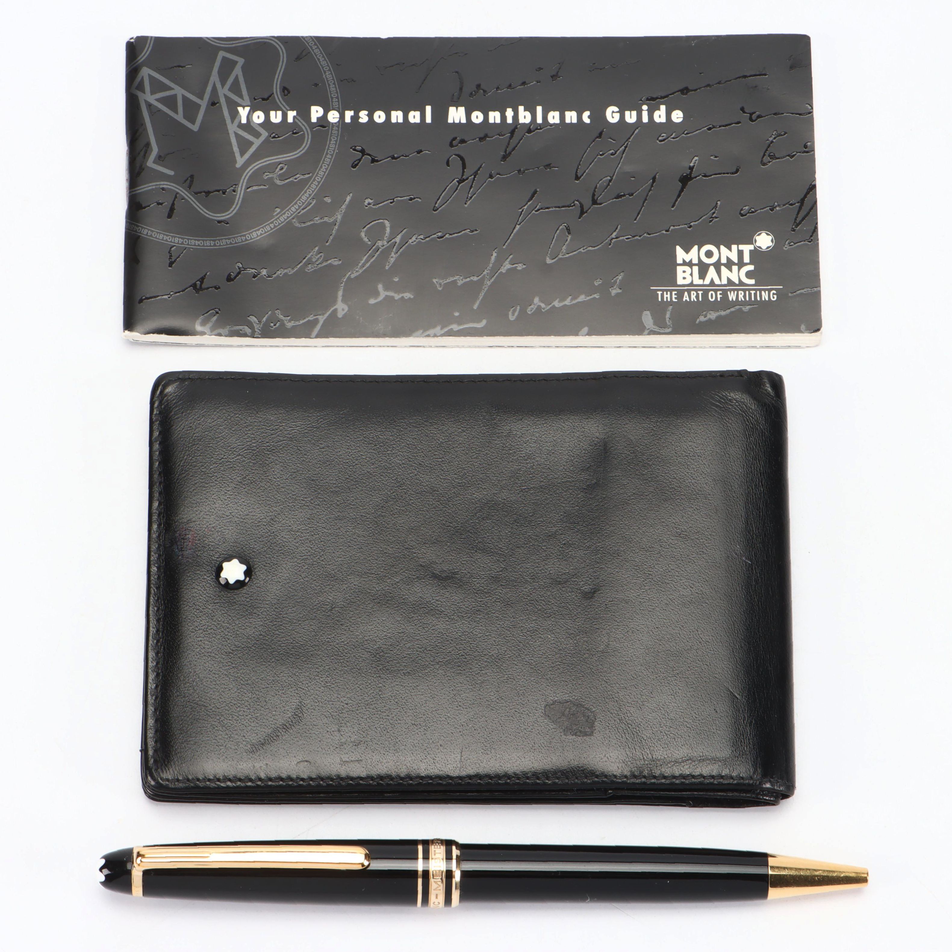 Montblanc Meisterstuck Ballpoint Pen and Leather Bound Notepad/Wallet