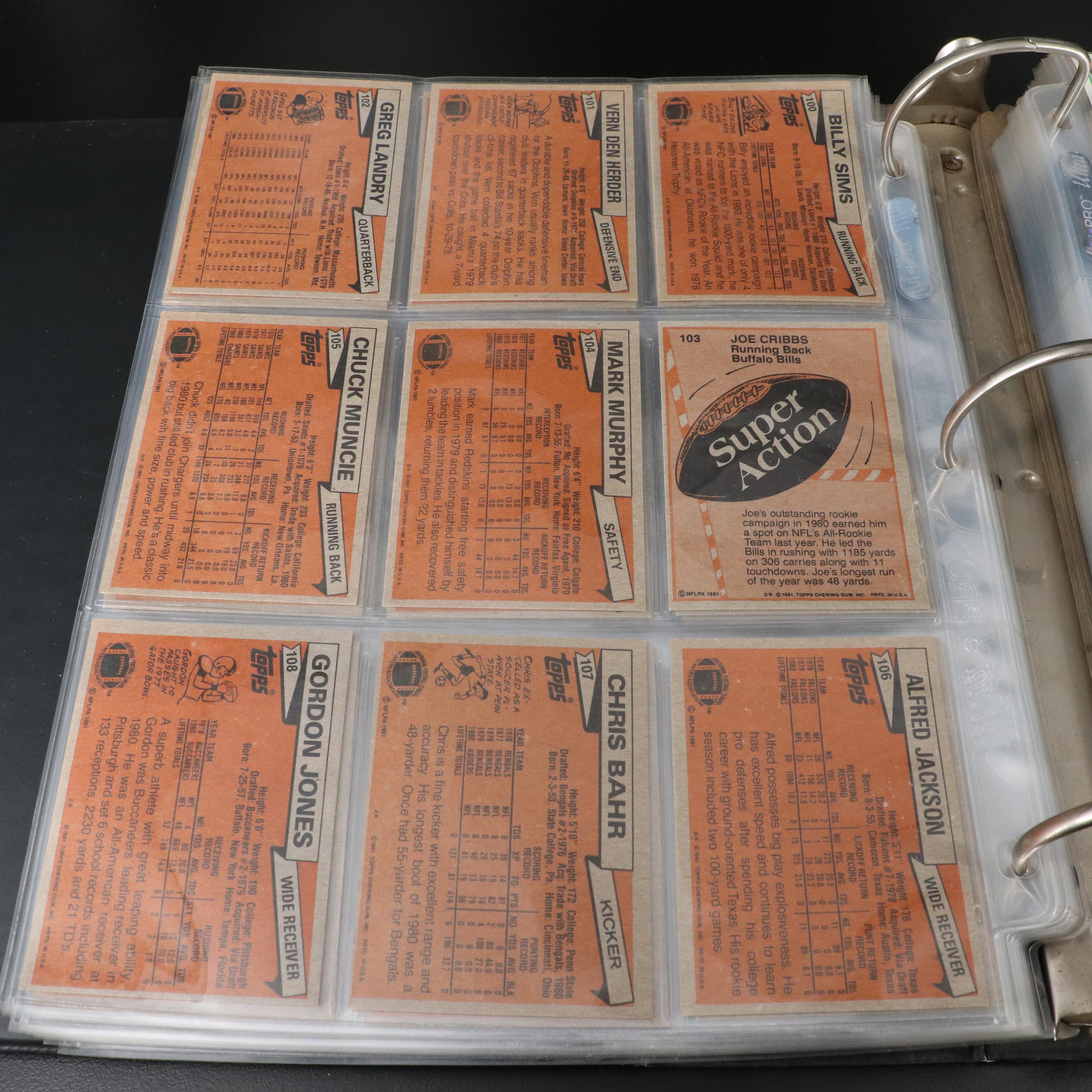 1981 Topps Complete Football Card Set Featuring Joe Montana Rookie and More