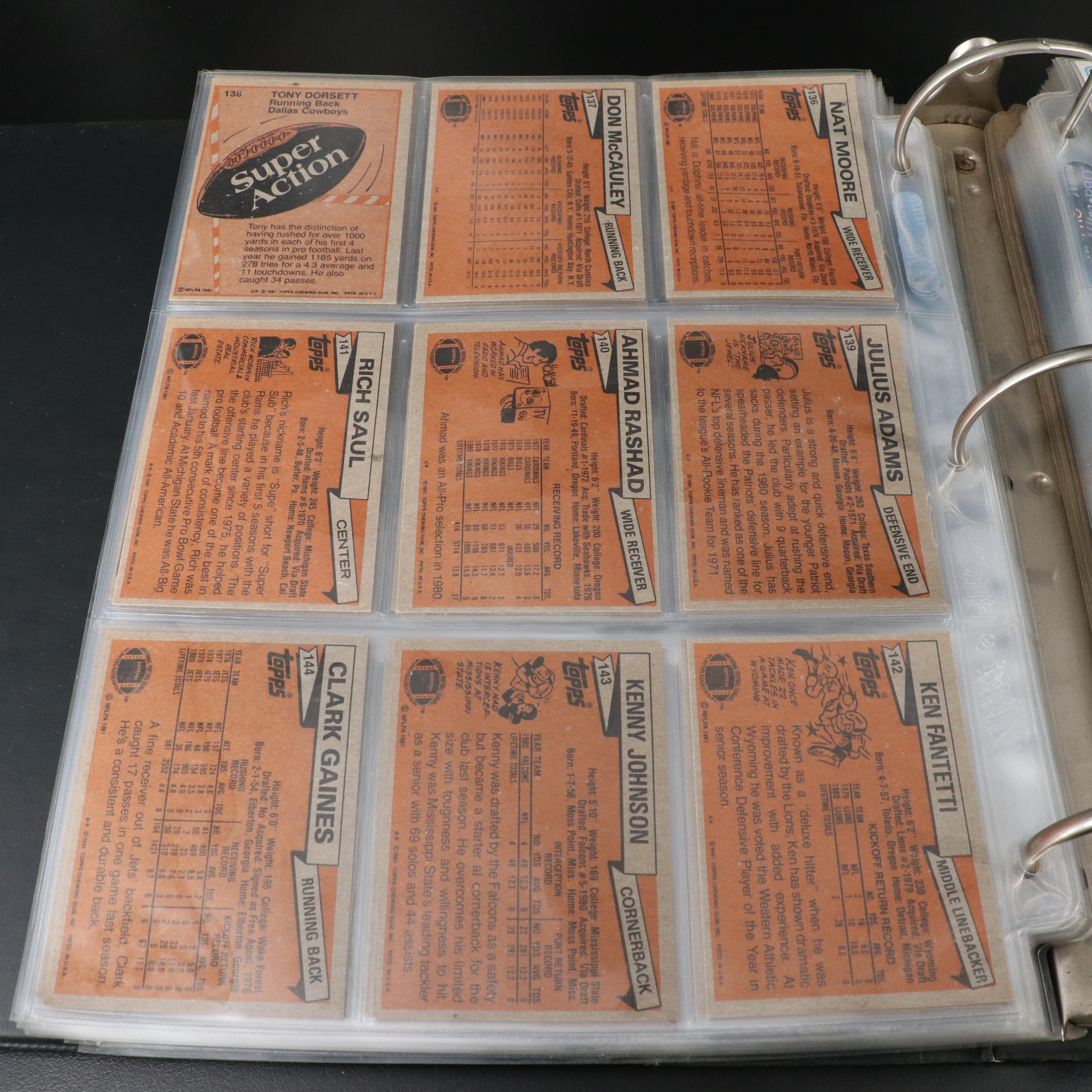 1981 Topps Complete Football Card Set Featuring Joe Montana Rookie and More