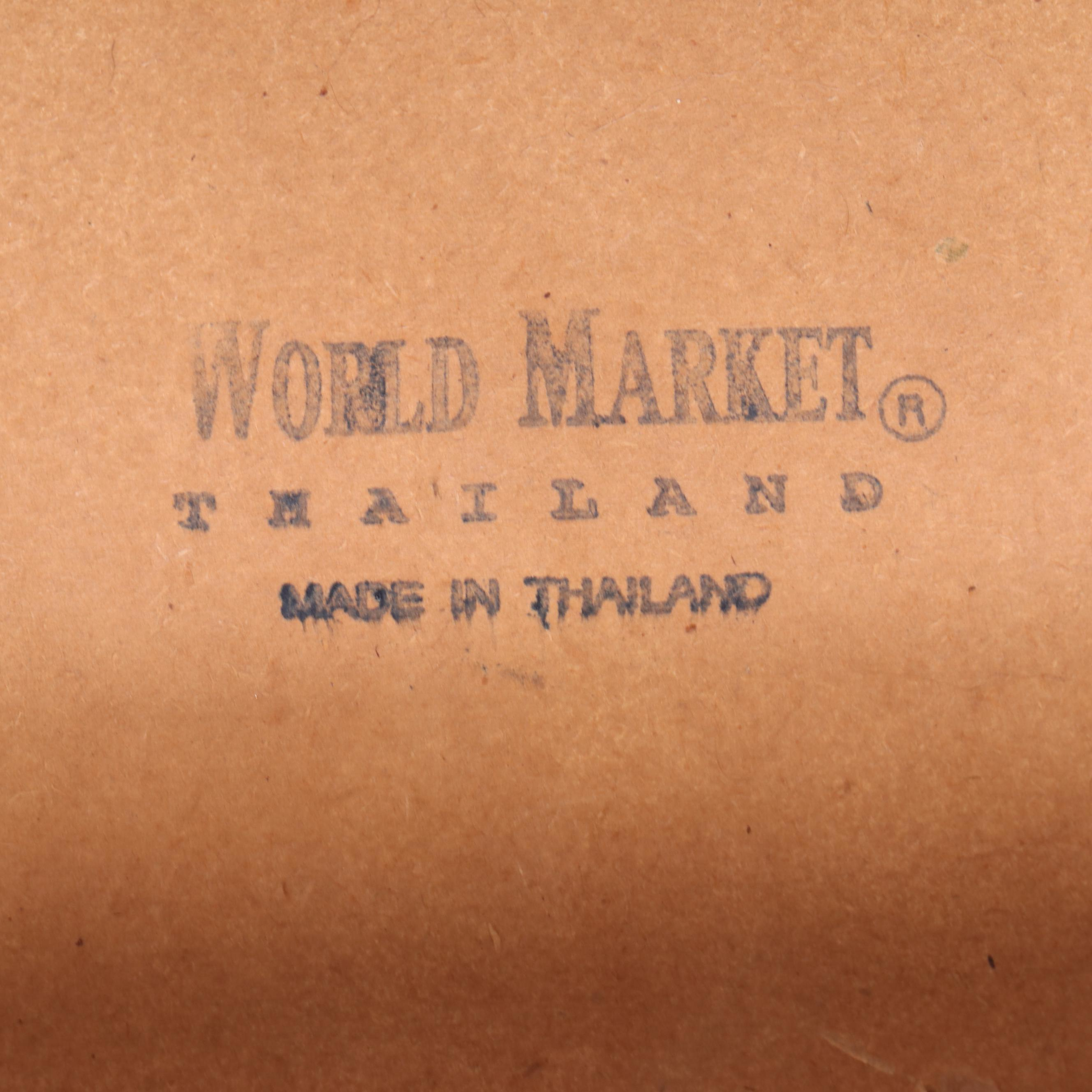 World Market Hardwood and Slate Top Console Table