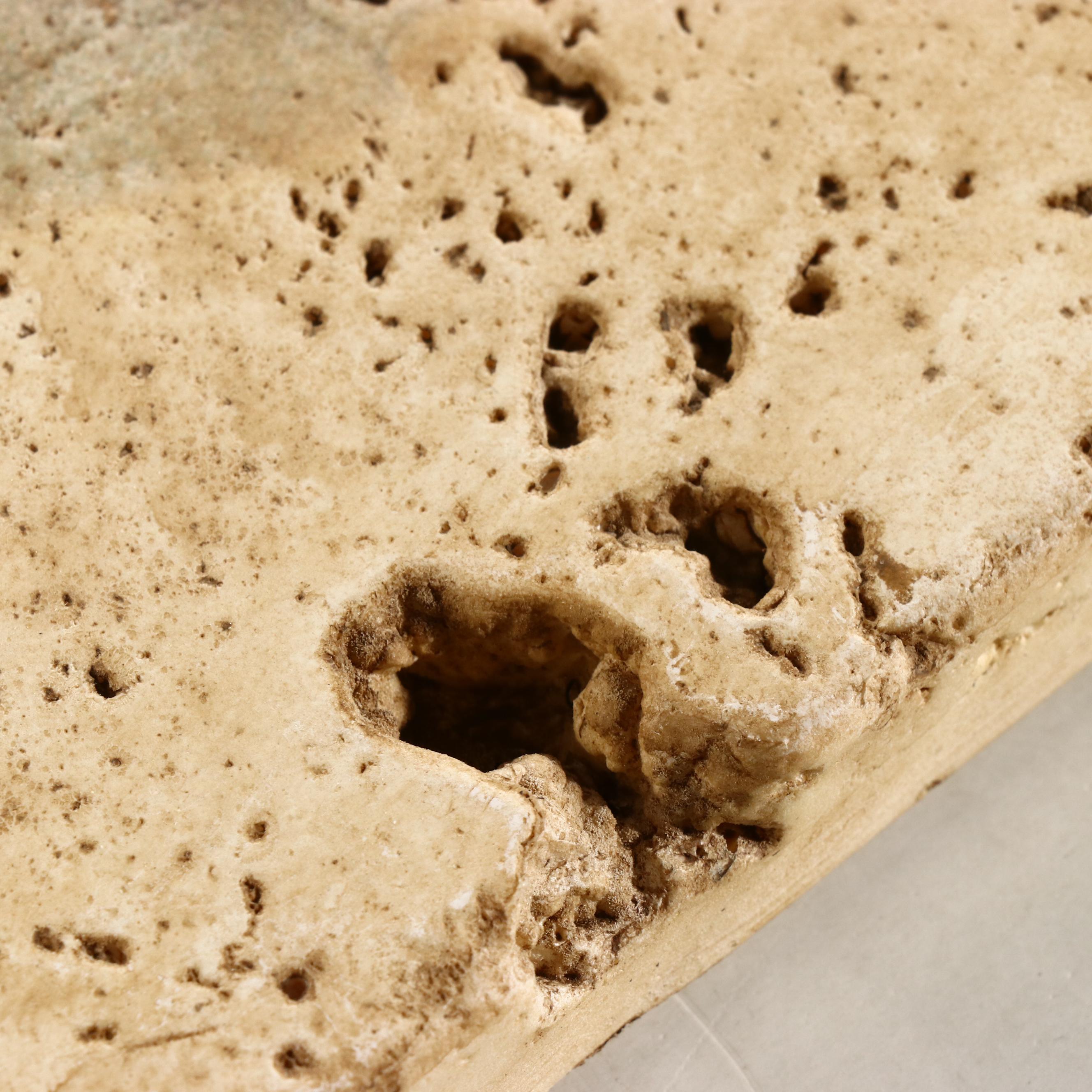 Studio Vertu "Topiary" Italianate Painted Faux Marble Tile Wall Hanging