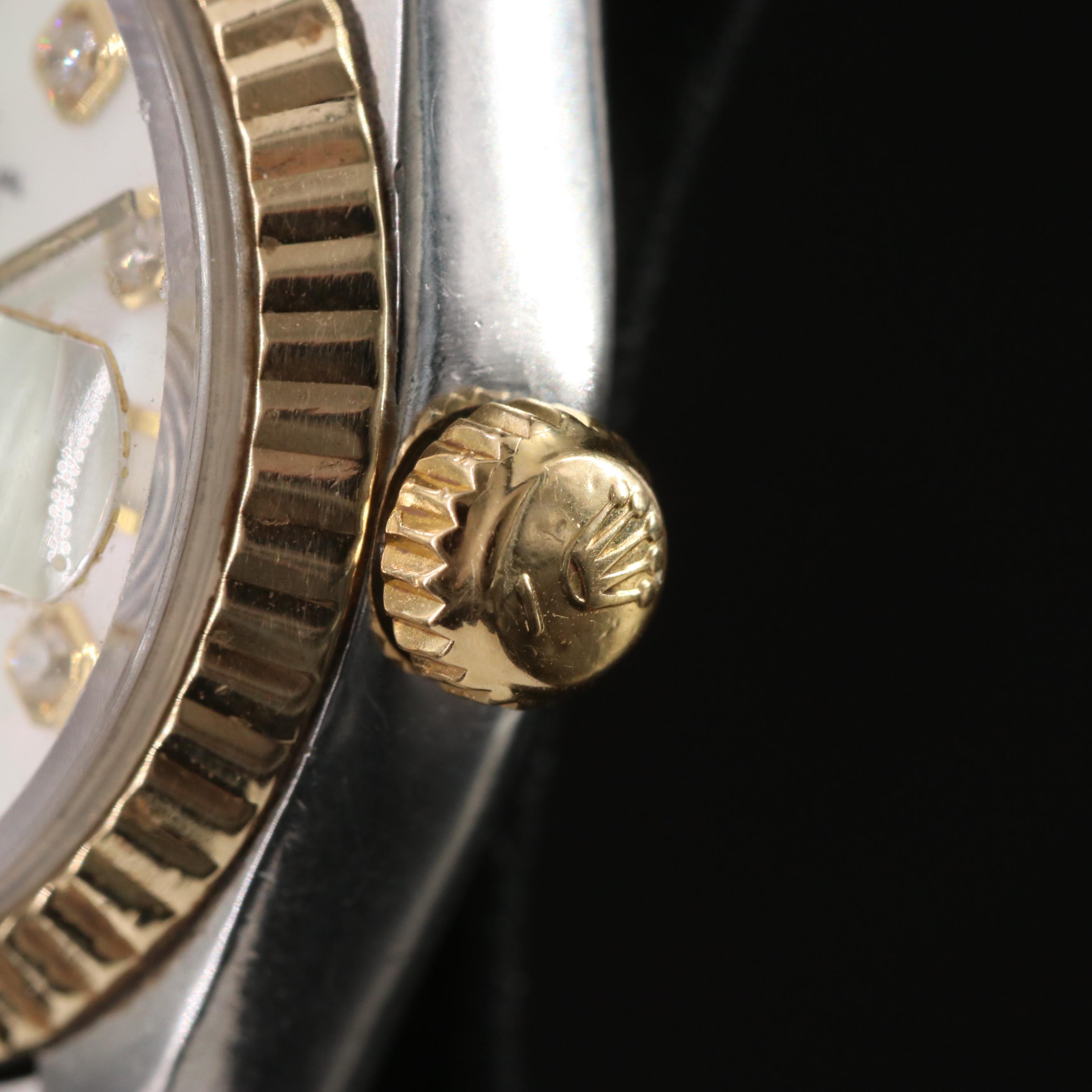 1981 Rolex Custom Mother-of-Pearl Diamond Dial Datejust Watch
