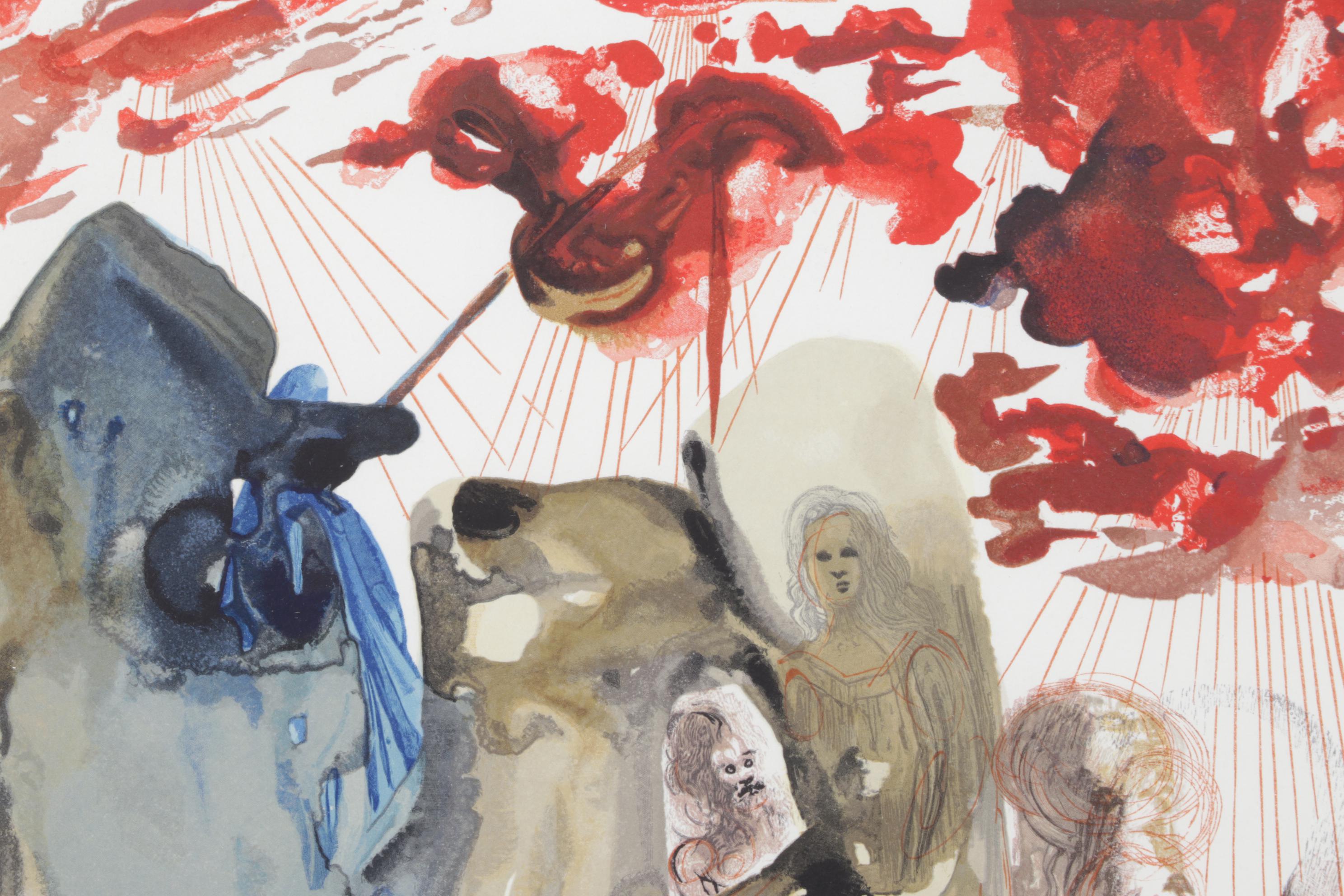 Salvador Dalí Wood Engraving "La Divine Forest"