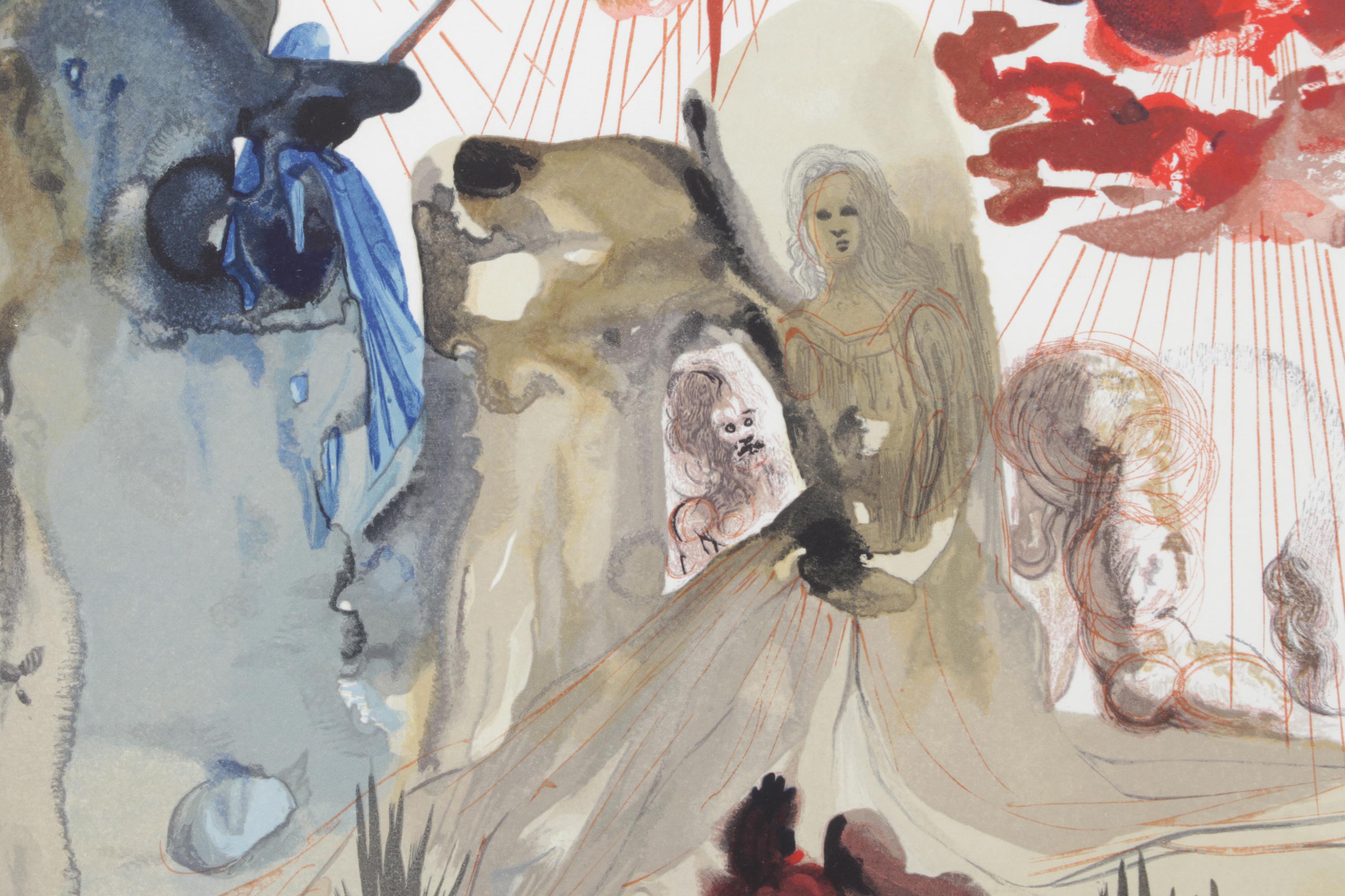 Salvador Dalí Wood Engraving "La Divine Forest"