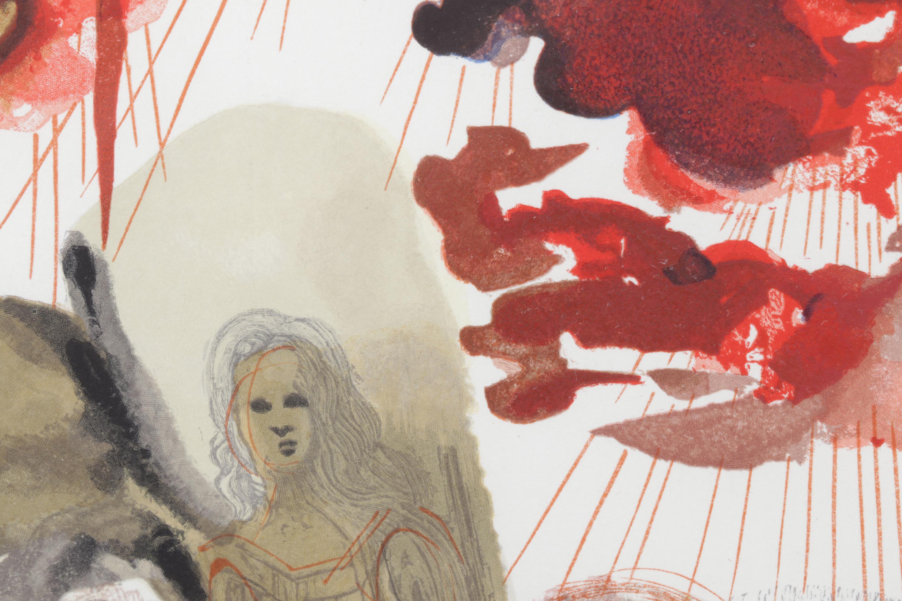 Salvador Dalí Wood Engraving "La Divine Forest"