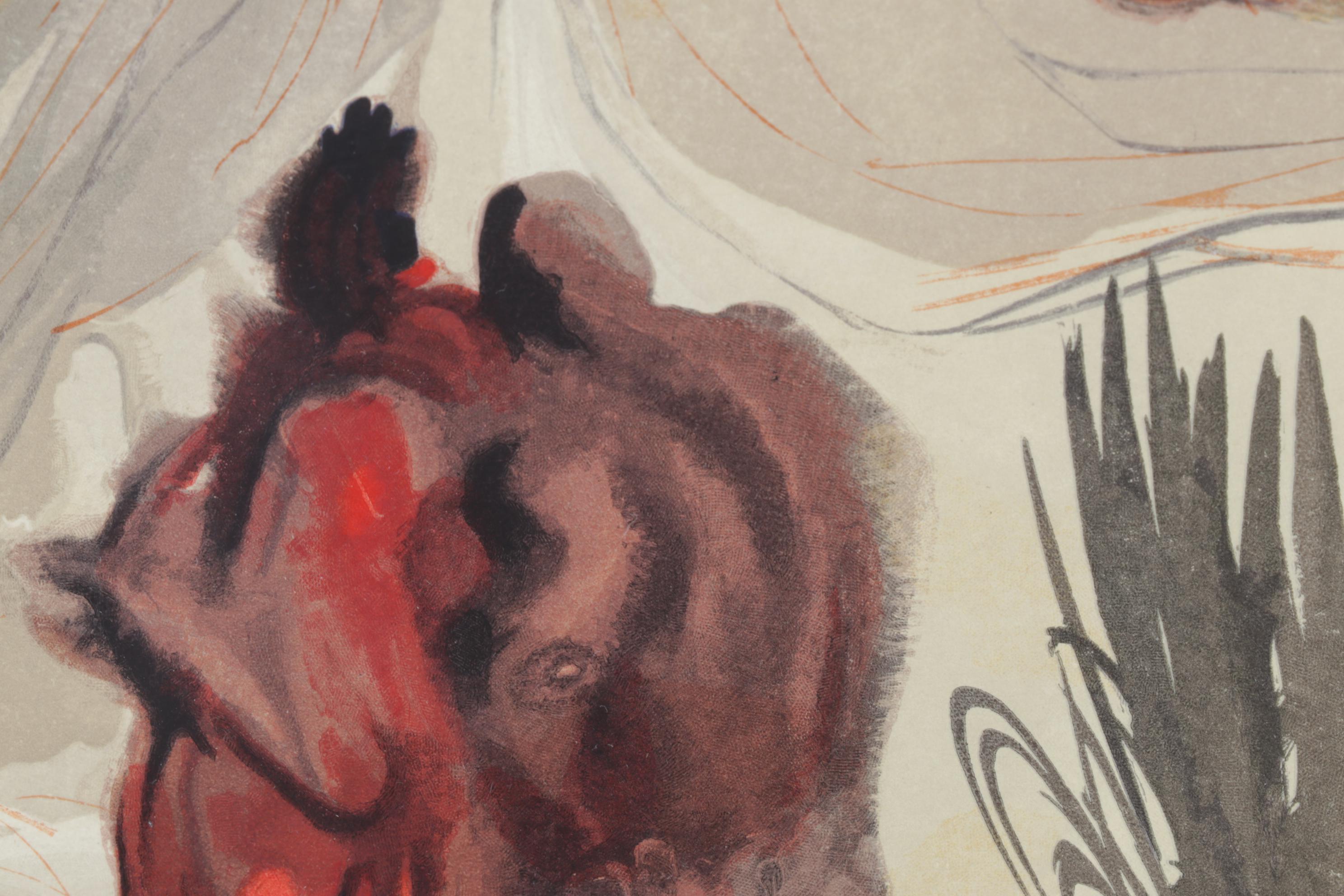 Salvador Dalí Wood Engraving "La Divine Forest"