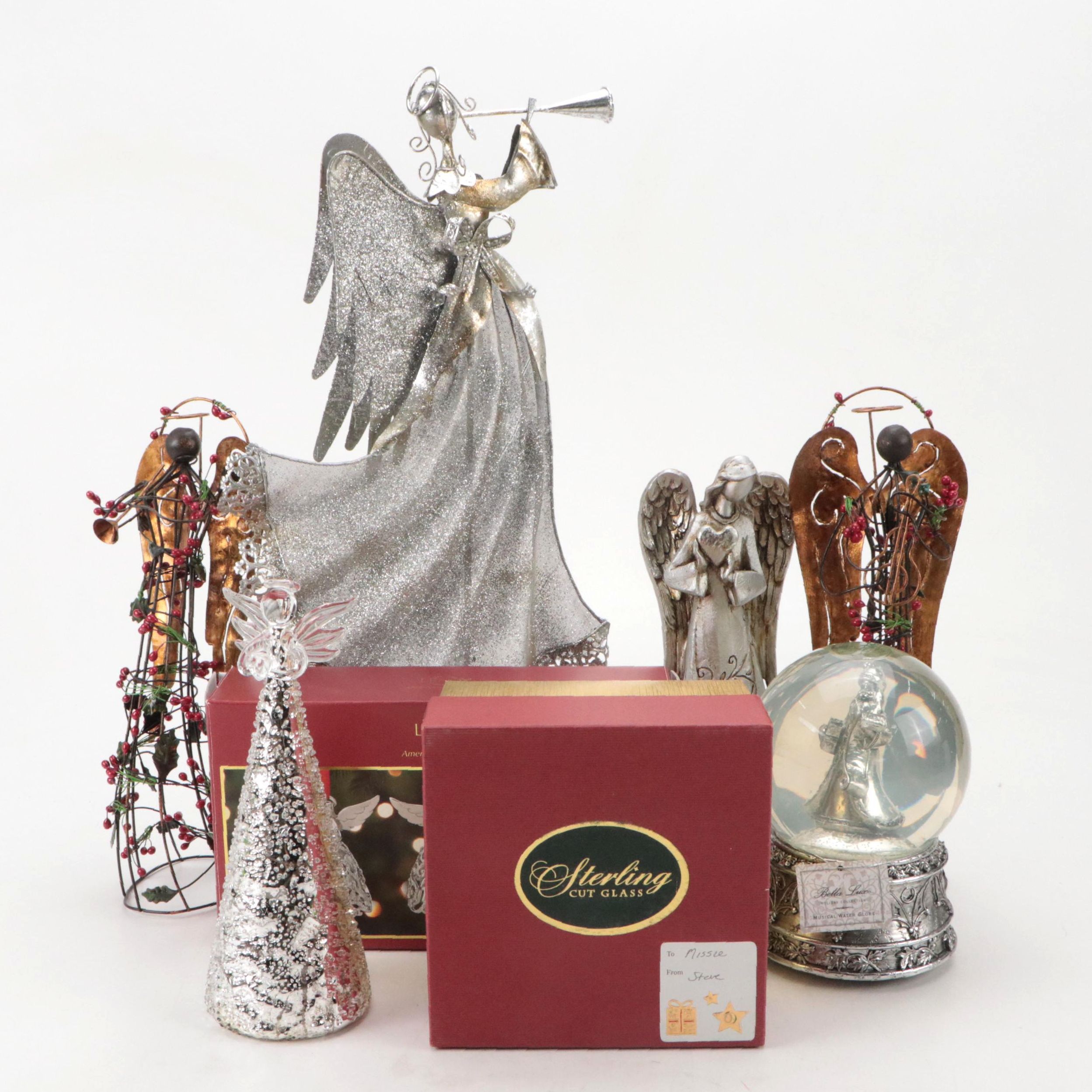 Bella Lux Music Box with Lenox Metal Angel Ornaments and More