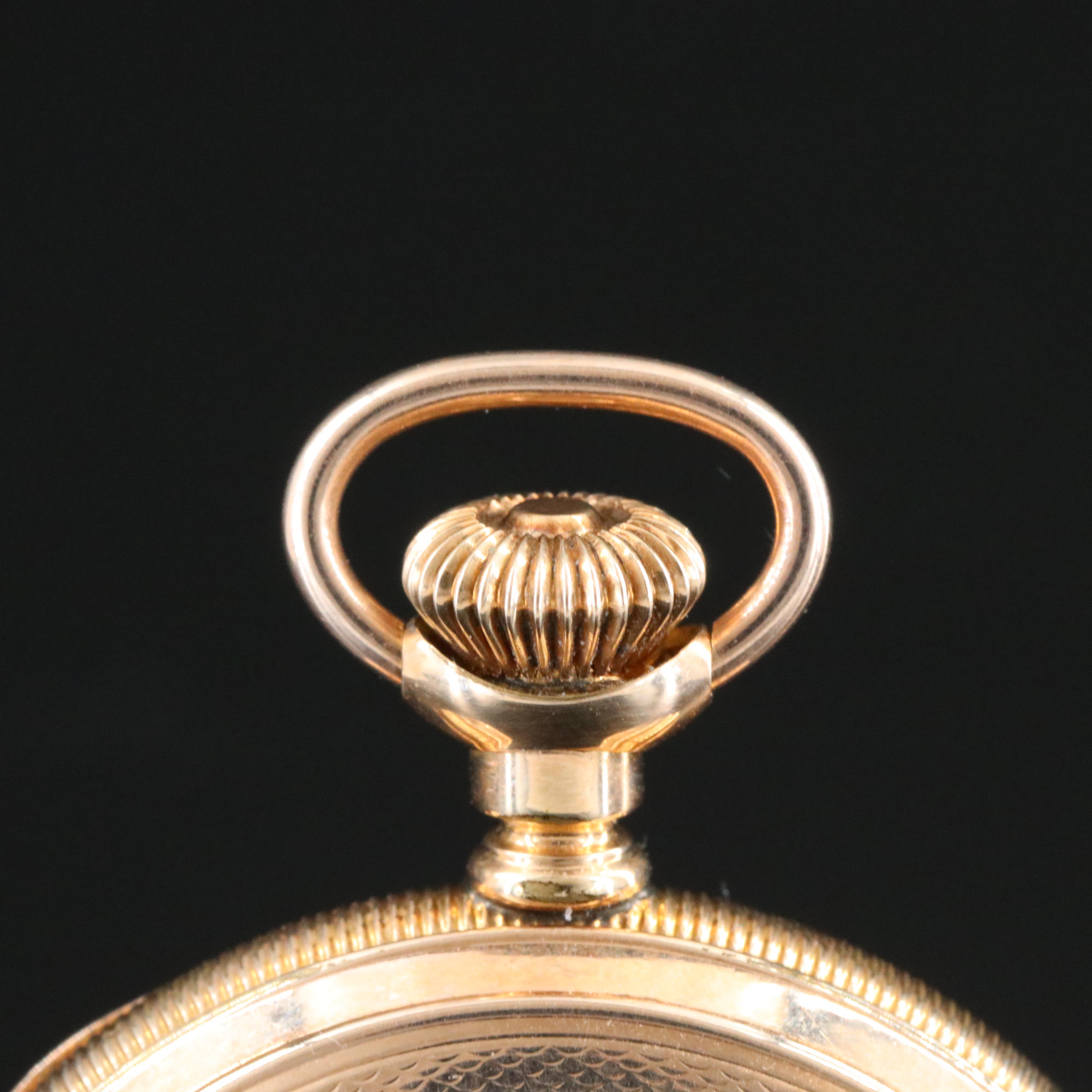 Vintage Hampden Gold Filled Hunting Case Pocket Watch