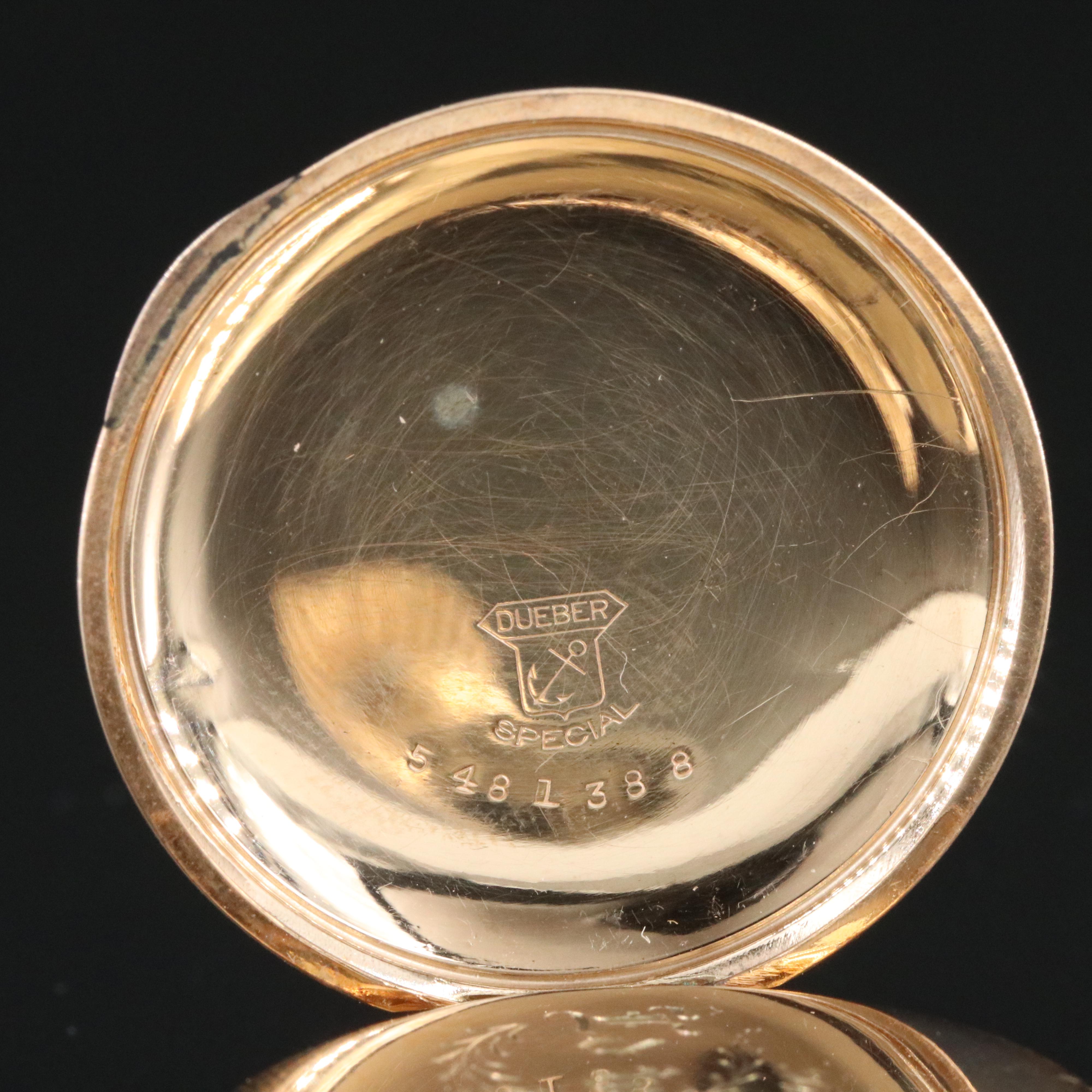 Vintage Hampden Gold Filled Hunting Case Pocket Watch