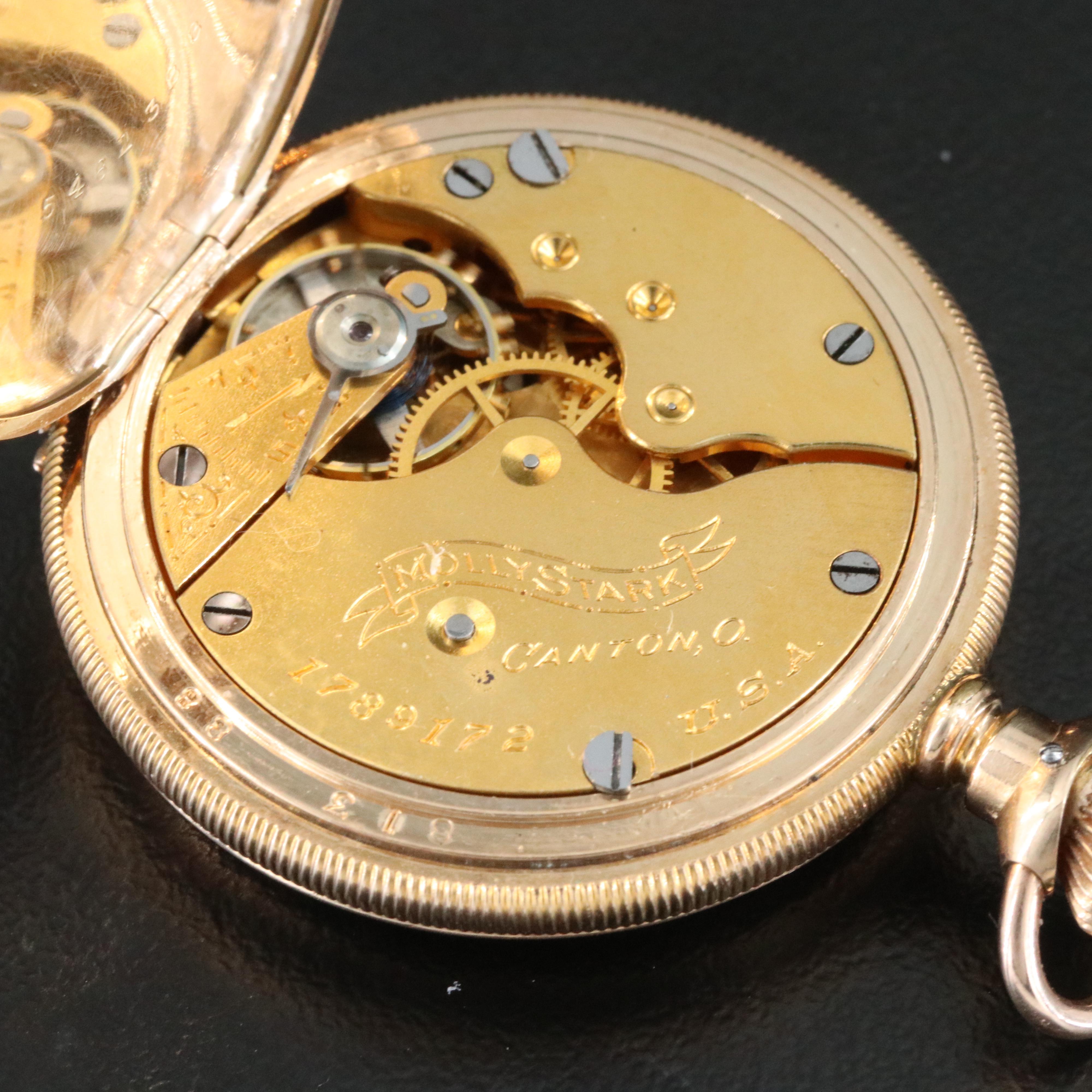 Vintage Hampden Gold Filled Hunting Case Pocket Watch