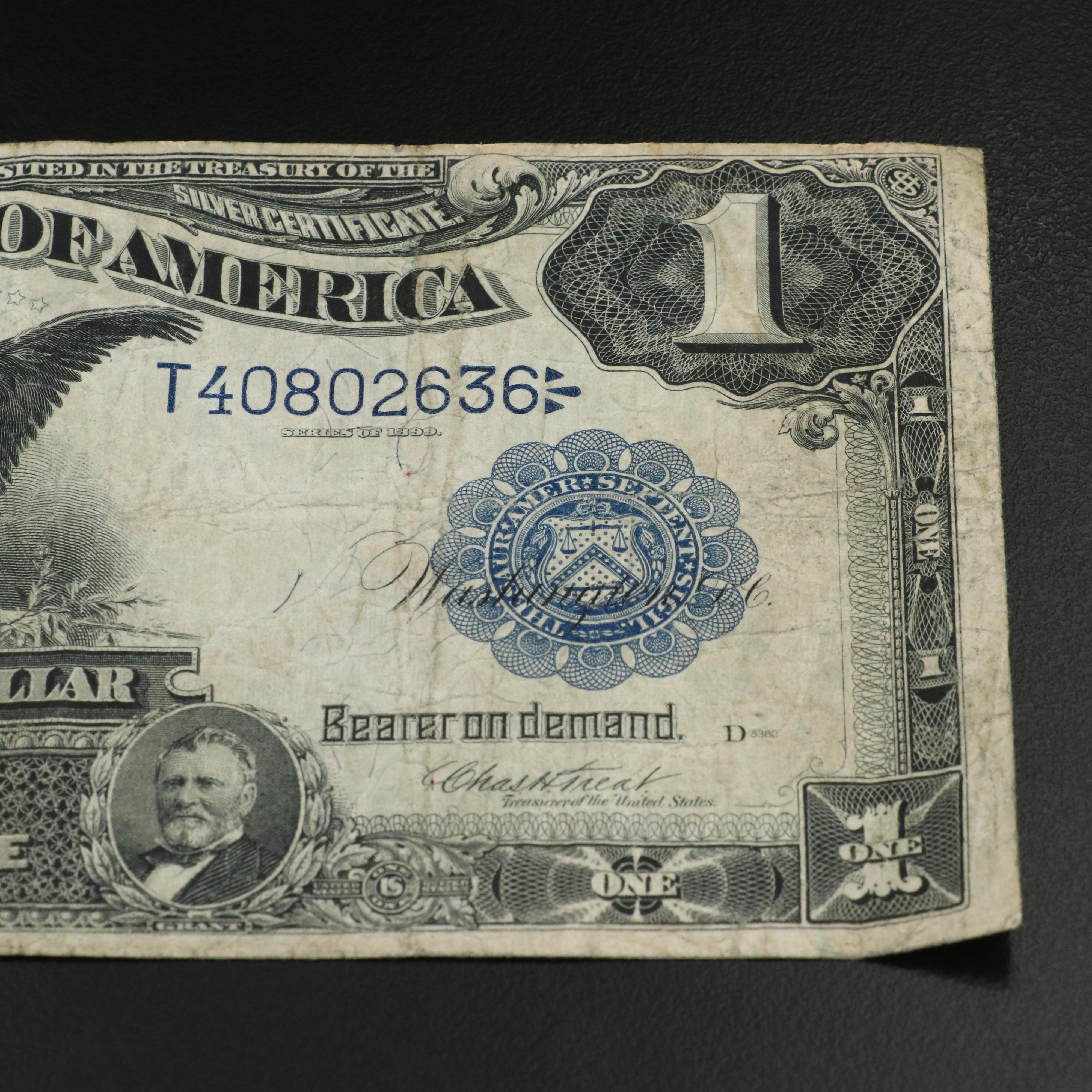 1899 Black Eagle One Dollar Silver Certificate