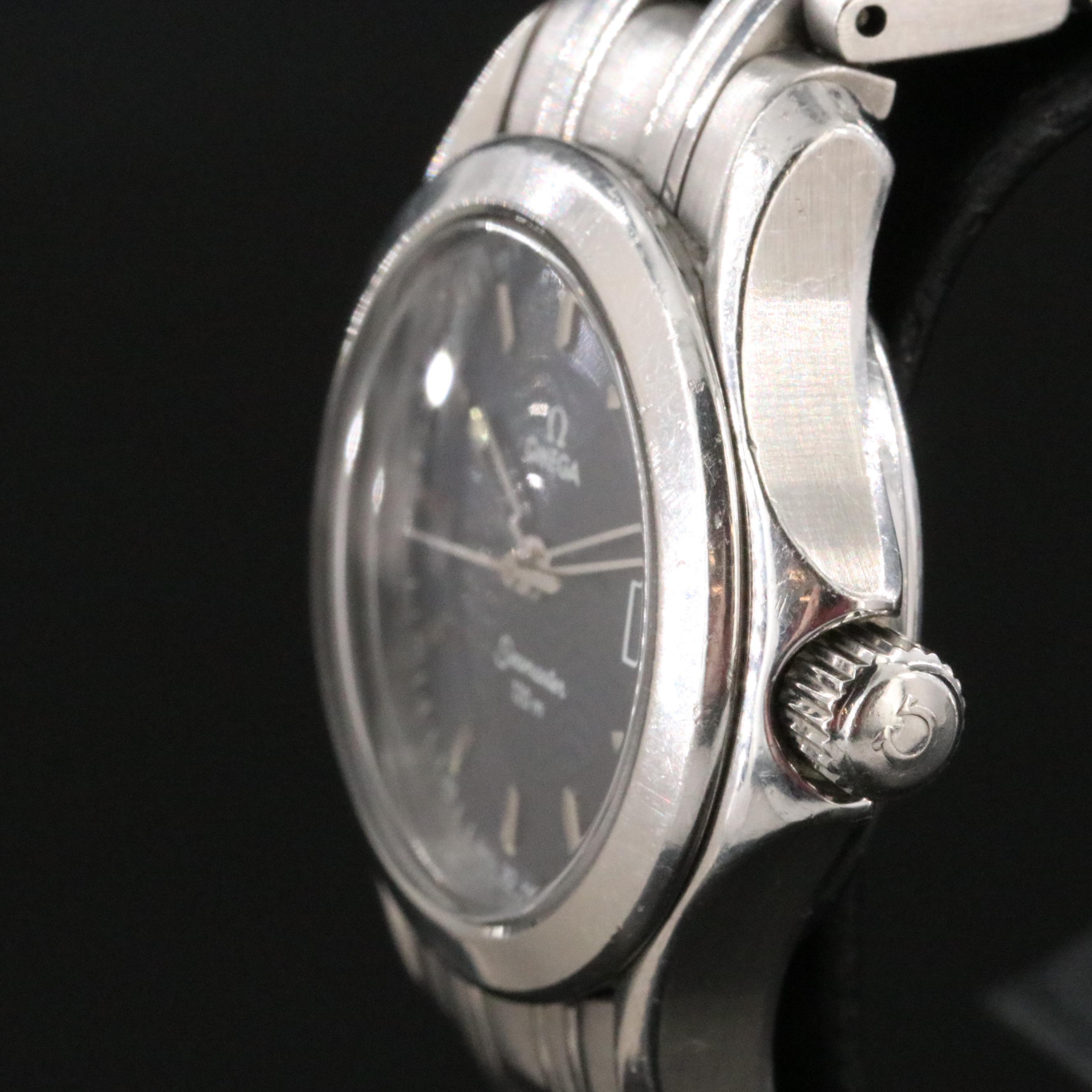 Omega Seamaster 120M Limited Edition 596.1502 Blue Wave 26mm Steel Quartz Watch