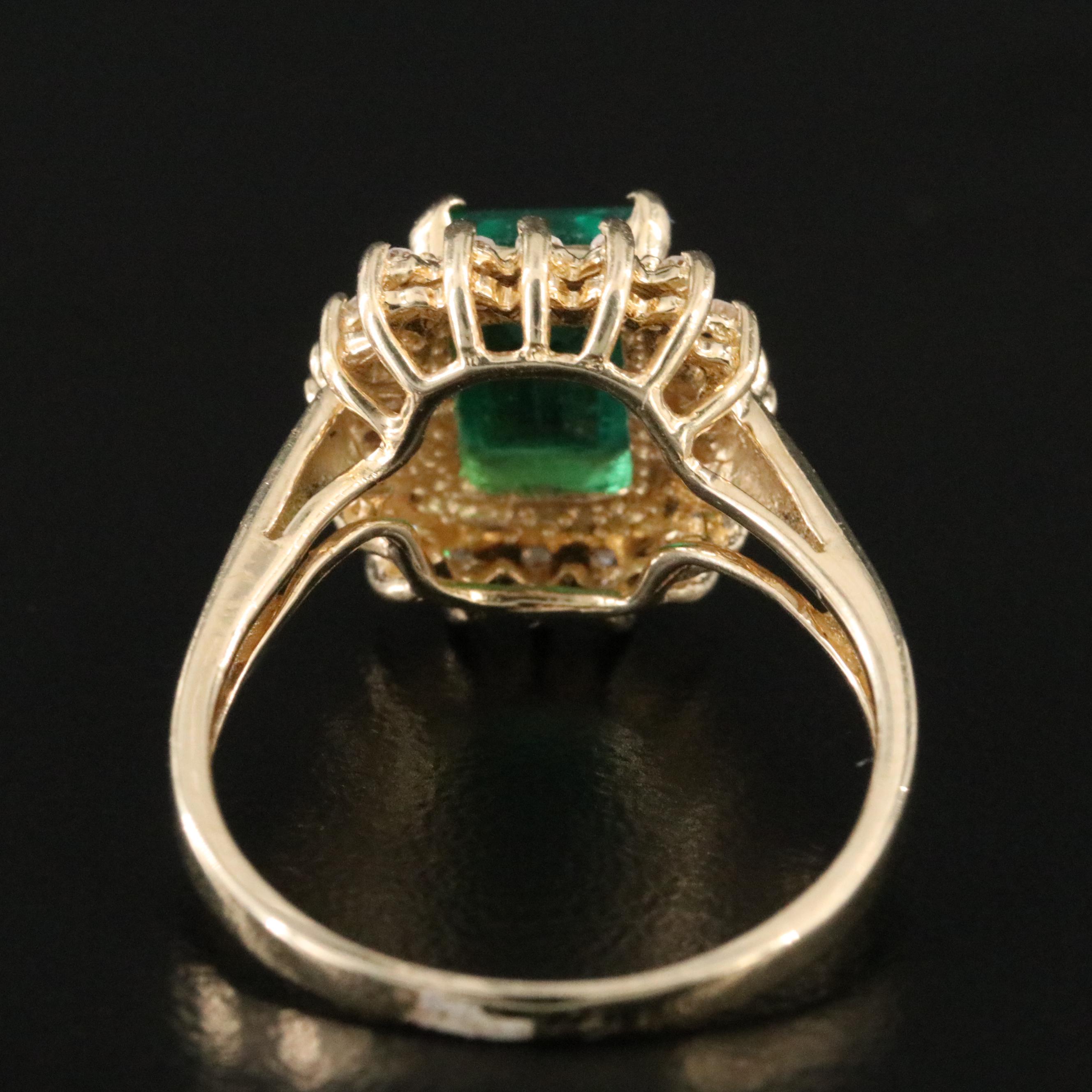 14K Emerald and 0.15 CTW Diamond Ring
