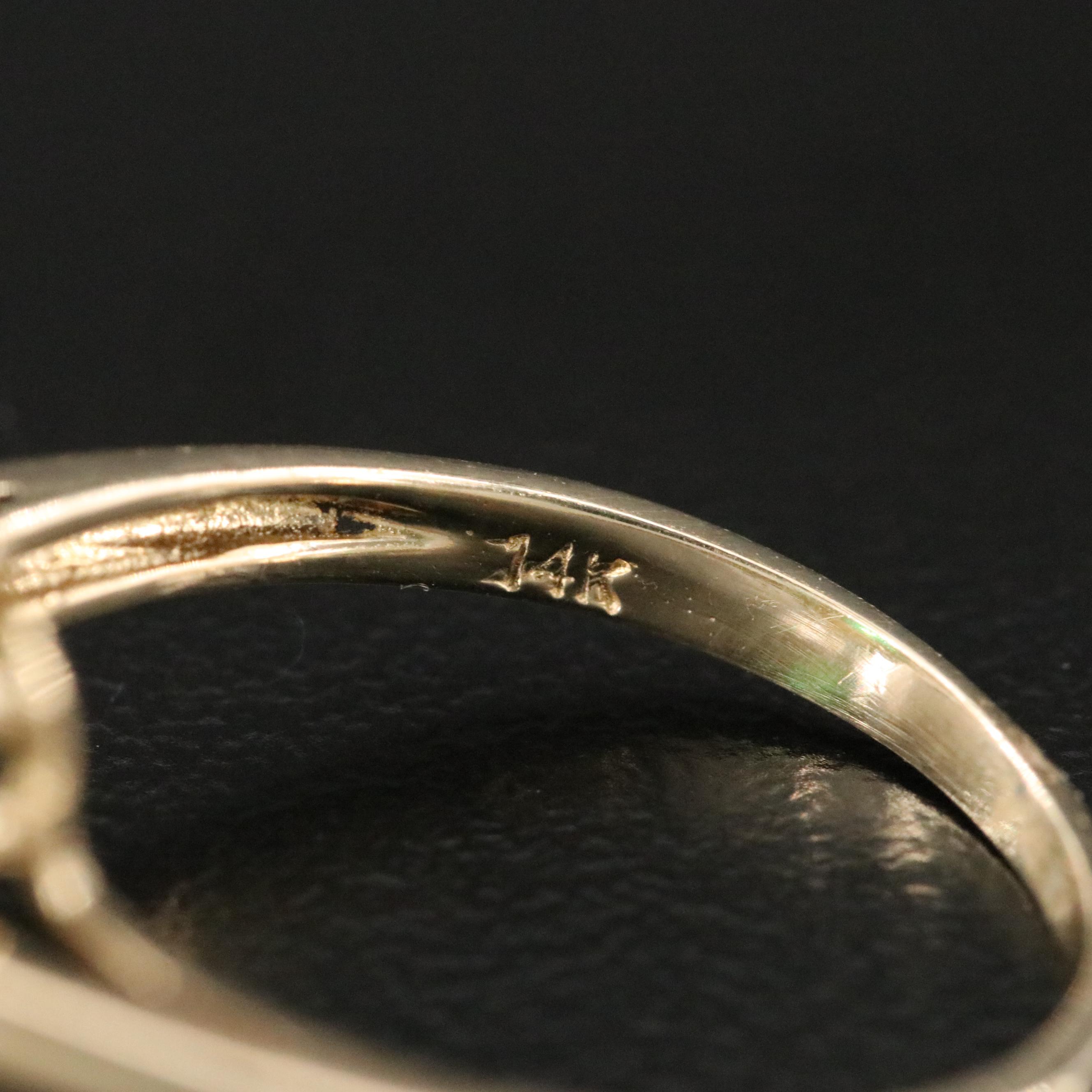 14K Emerald and 0.15 CTW Diamond Ring