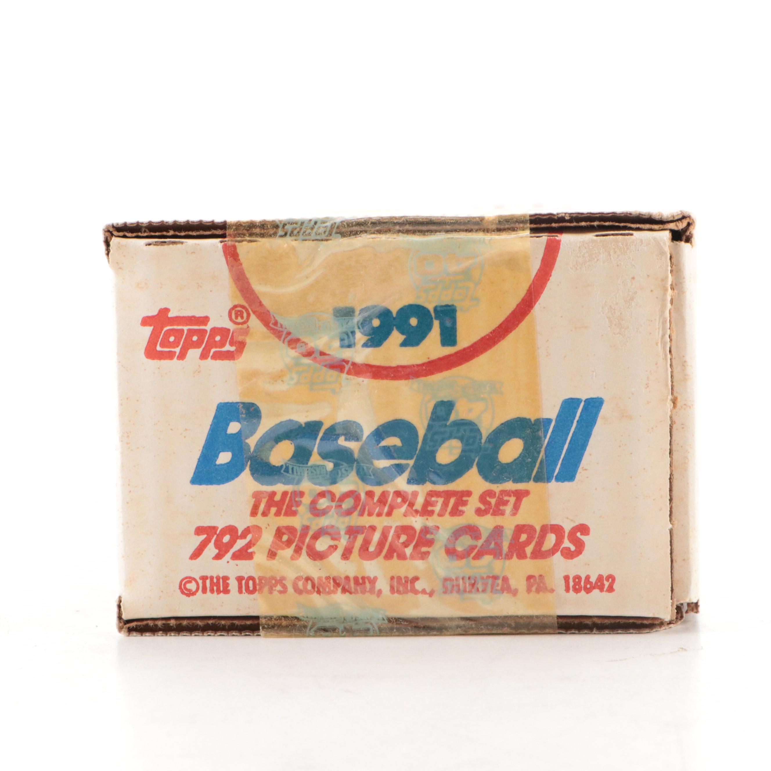 1991 Topps Sealed Baseball Card Sets with Original Case