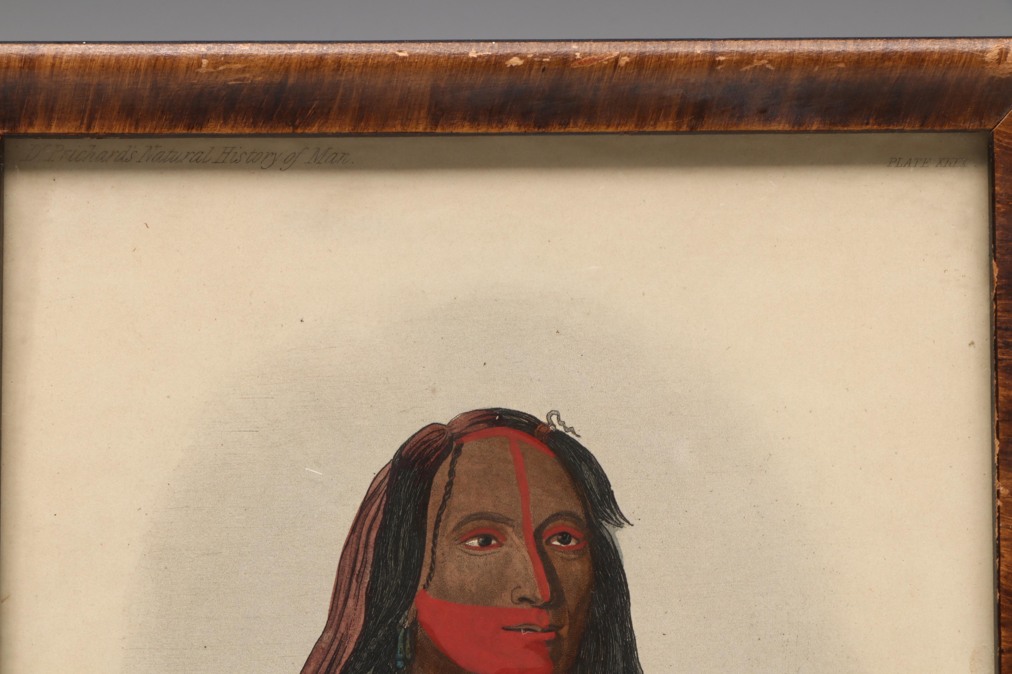 Antique Native American Portrait Engravings After George Catlin, 19th Century