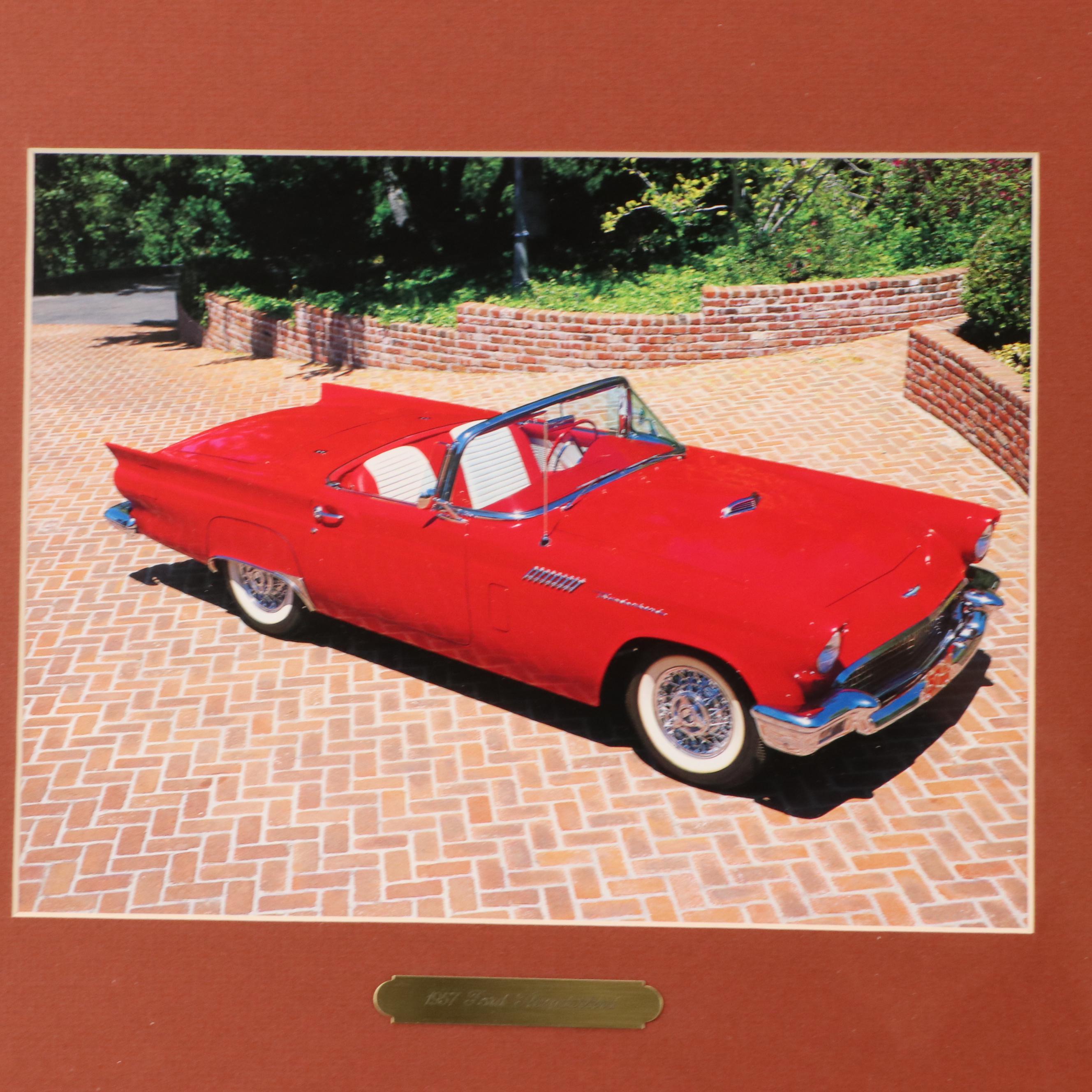 Four 1956 and 1957 Ford Thunderbird Automotive Prints