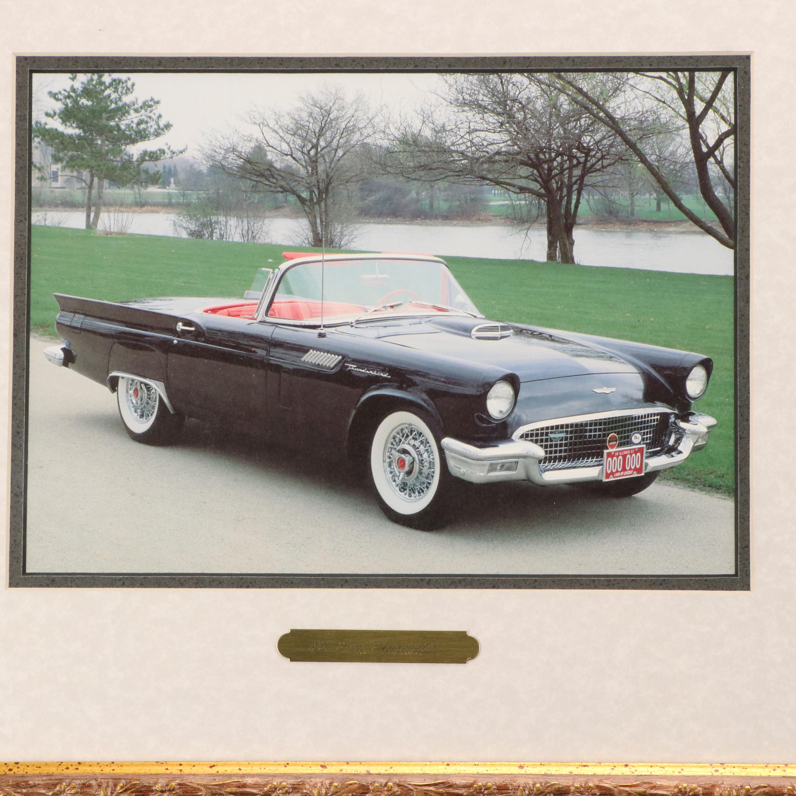 Four 1956 and 1957 Ford Thunderbird Automotive Prints