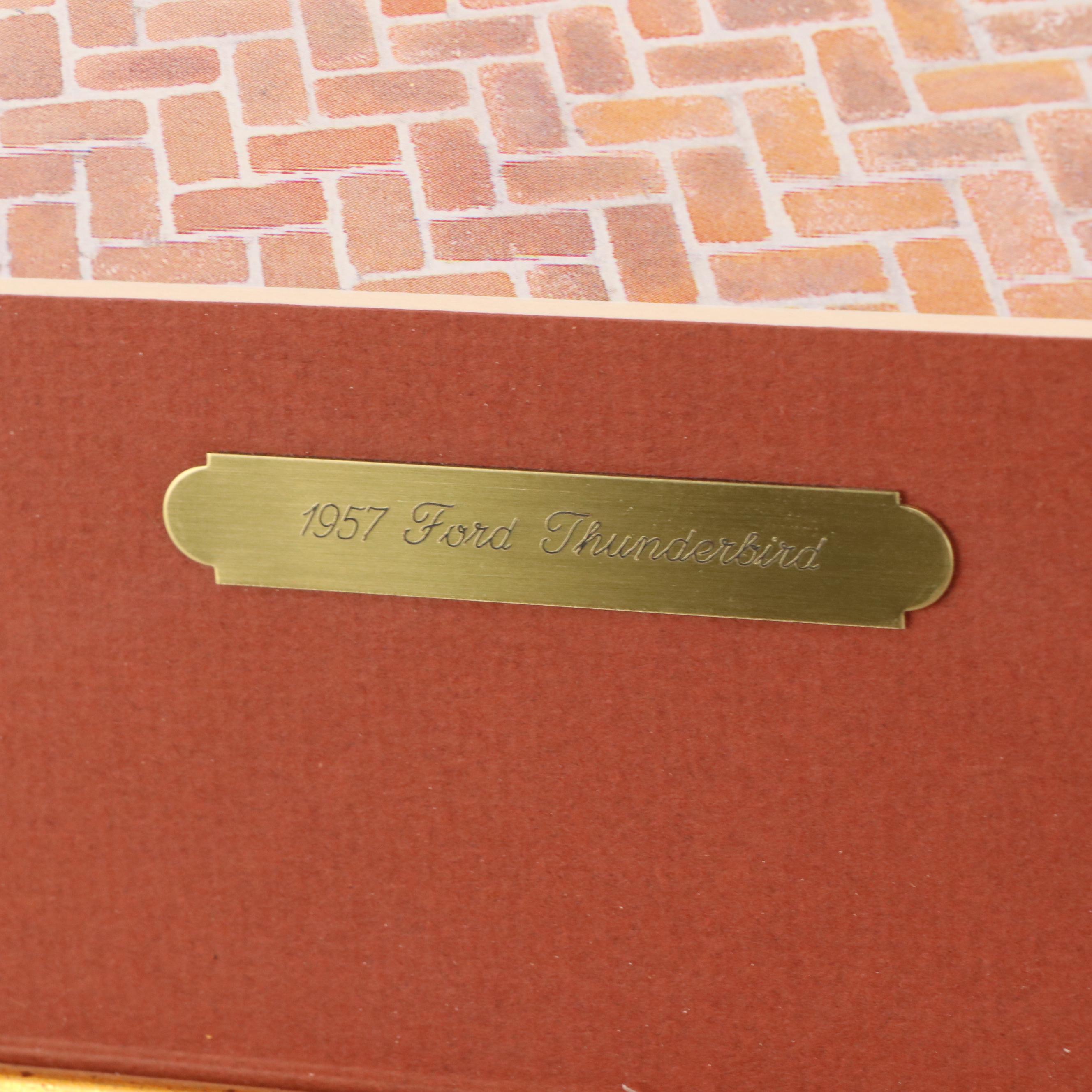 Four 1956 and 1957 Ford Thunderbird Automotive Prints