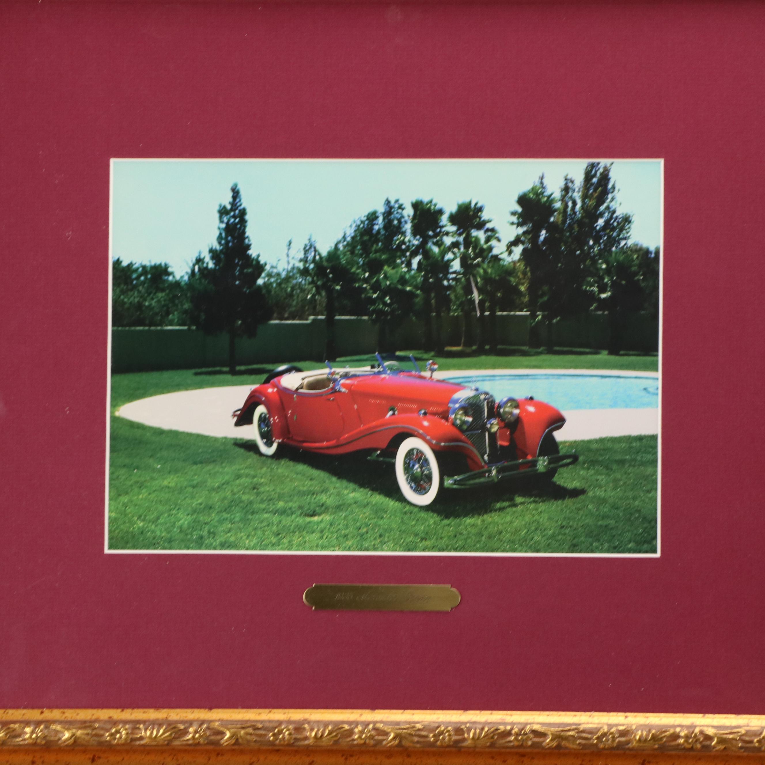 Four Midcentury Automotive Prints Including "1957 Jaguar"