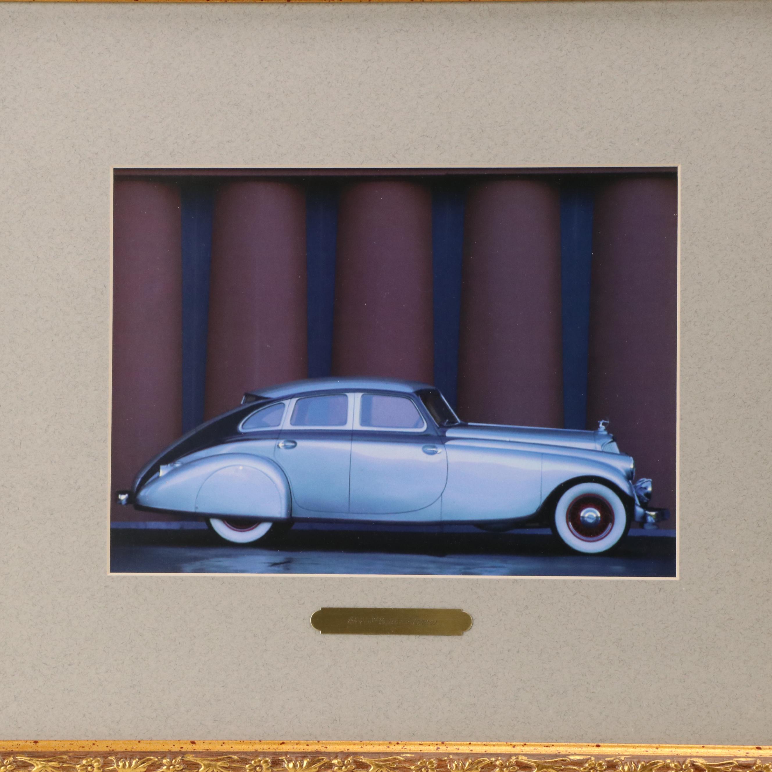 Four Midcentury Automotive Prints Including "1957 Jaguar"