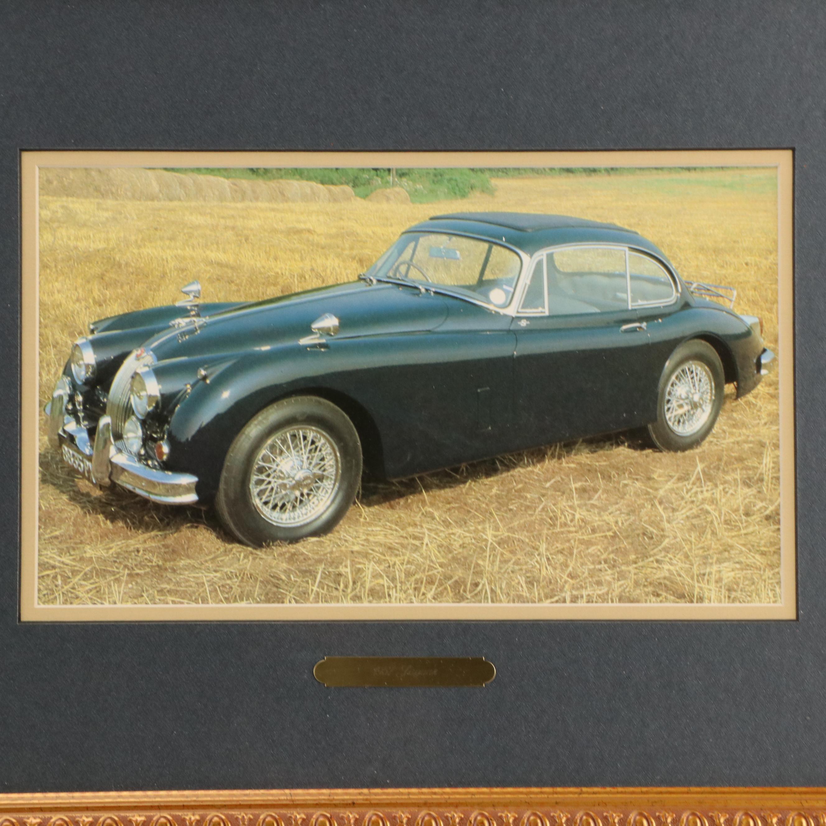 Four Midcentury Automotive Prints Including "1957 Jaguar"