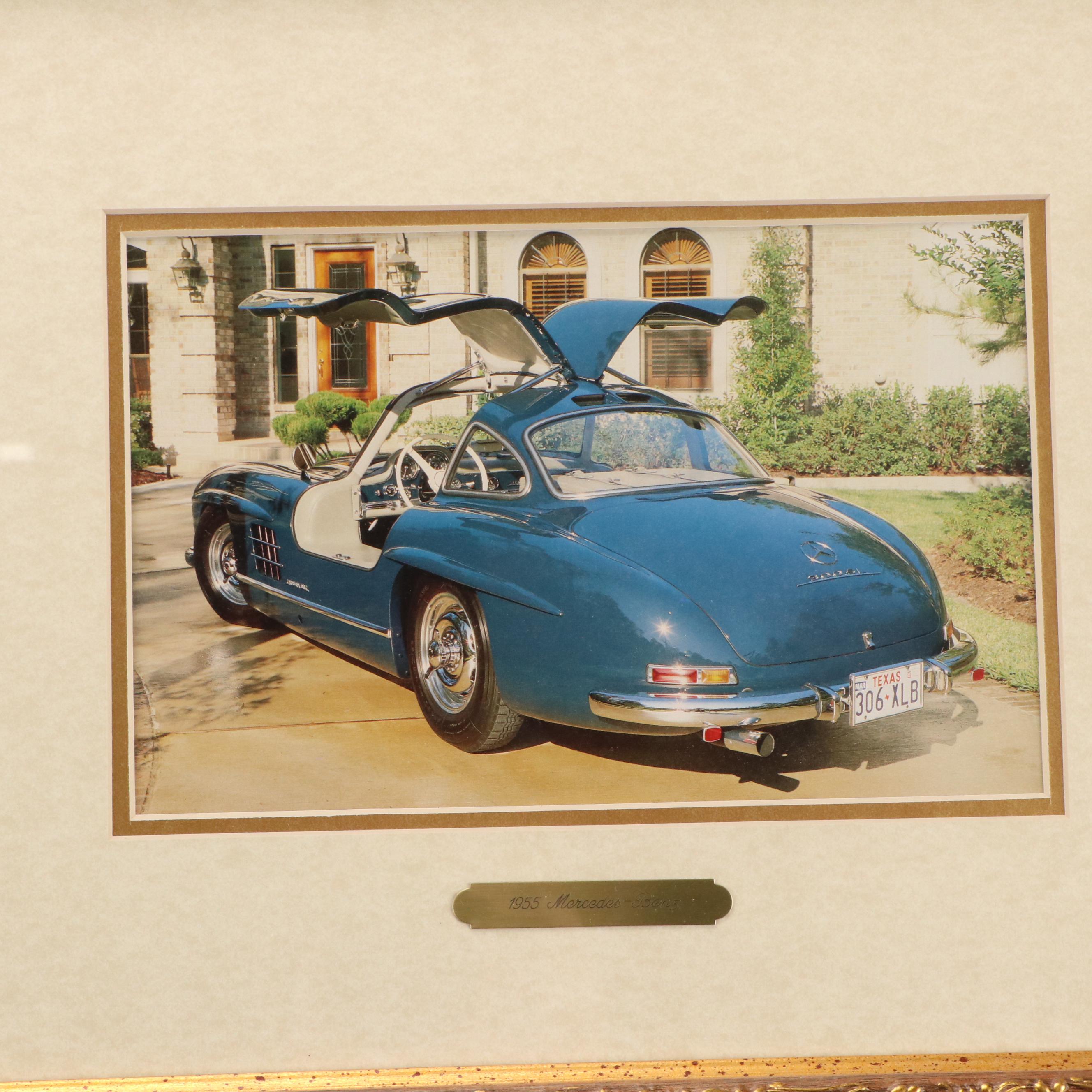 Four Midcentury Automotive Prints Including "1957 Jaguar"