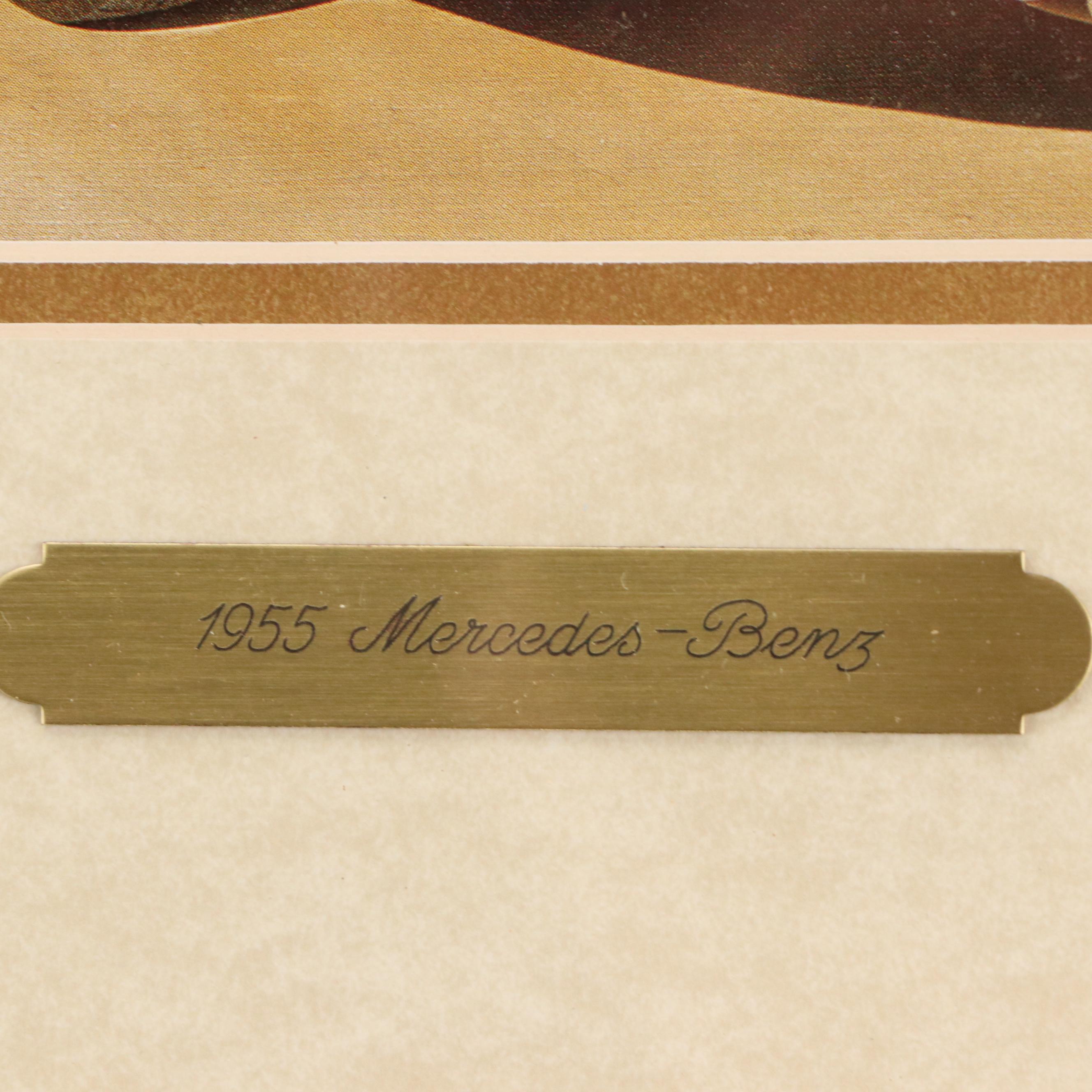 Four Midcentury Automotive Prints Including "1957 Jaguar"