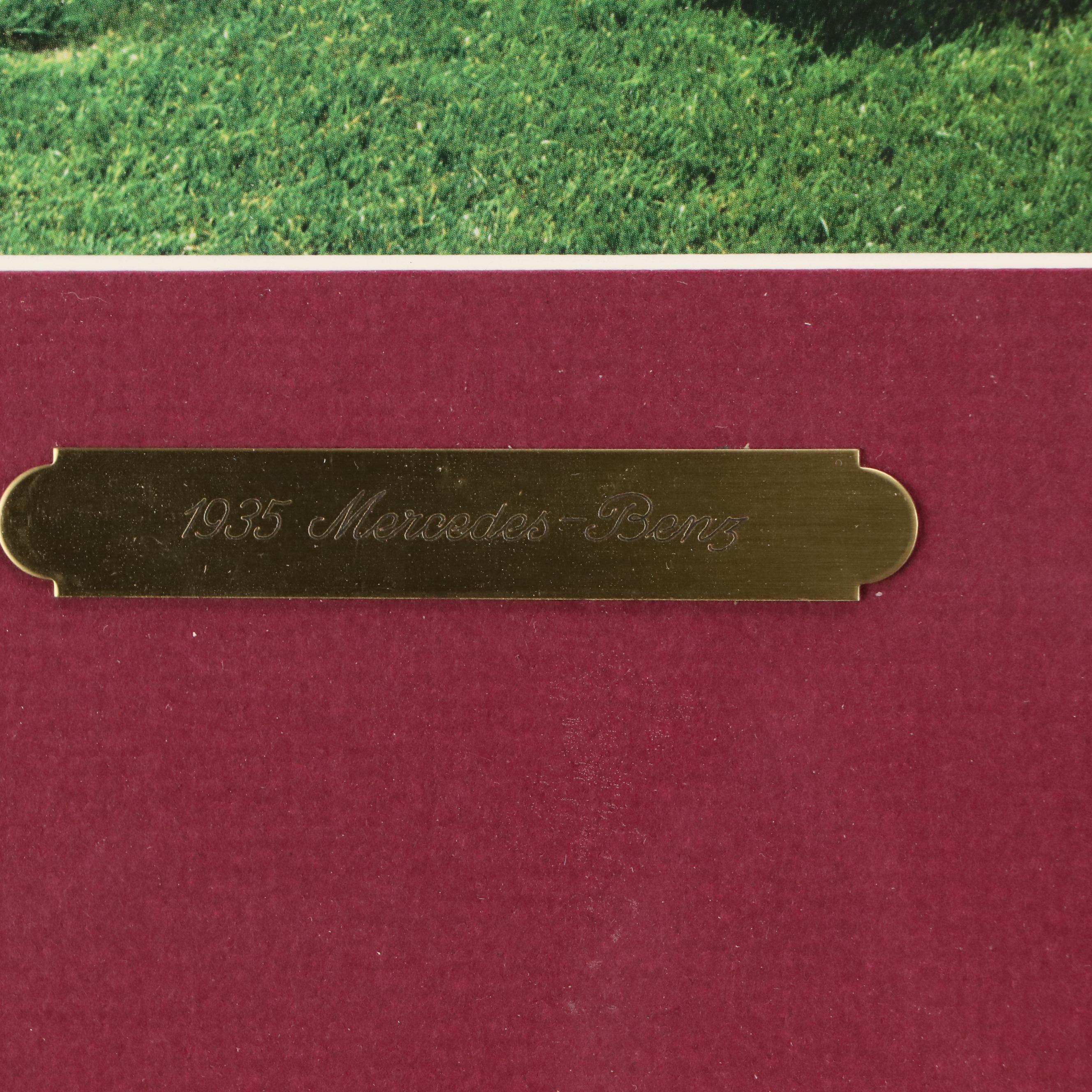 Four Midcentury Automotive Prints Including "1957 Jaguar"