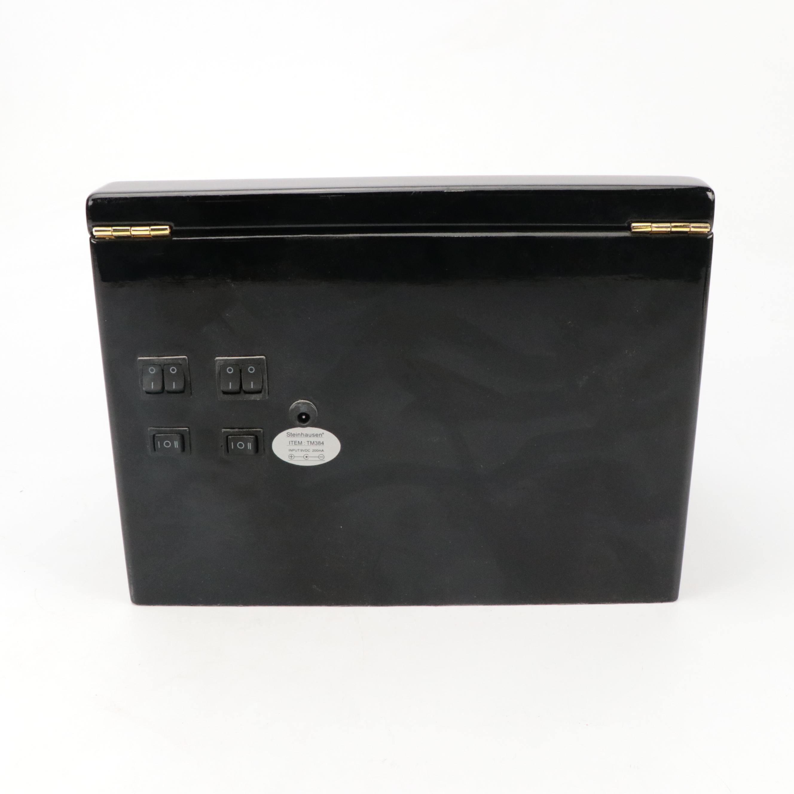 Steinhausen Black Lacquered Electronic Quad Watch Winder Box