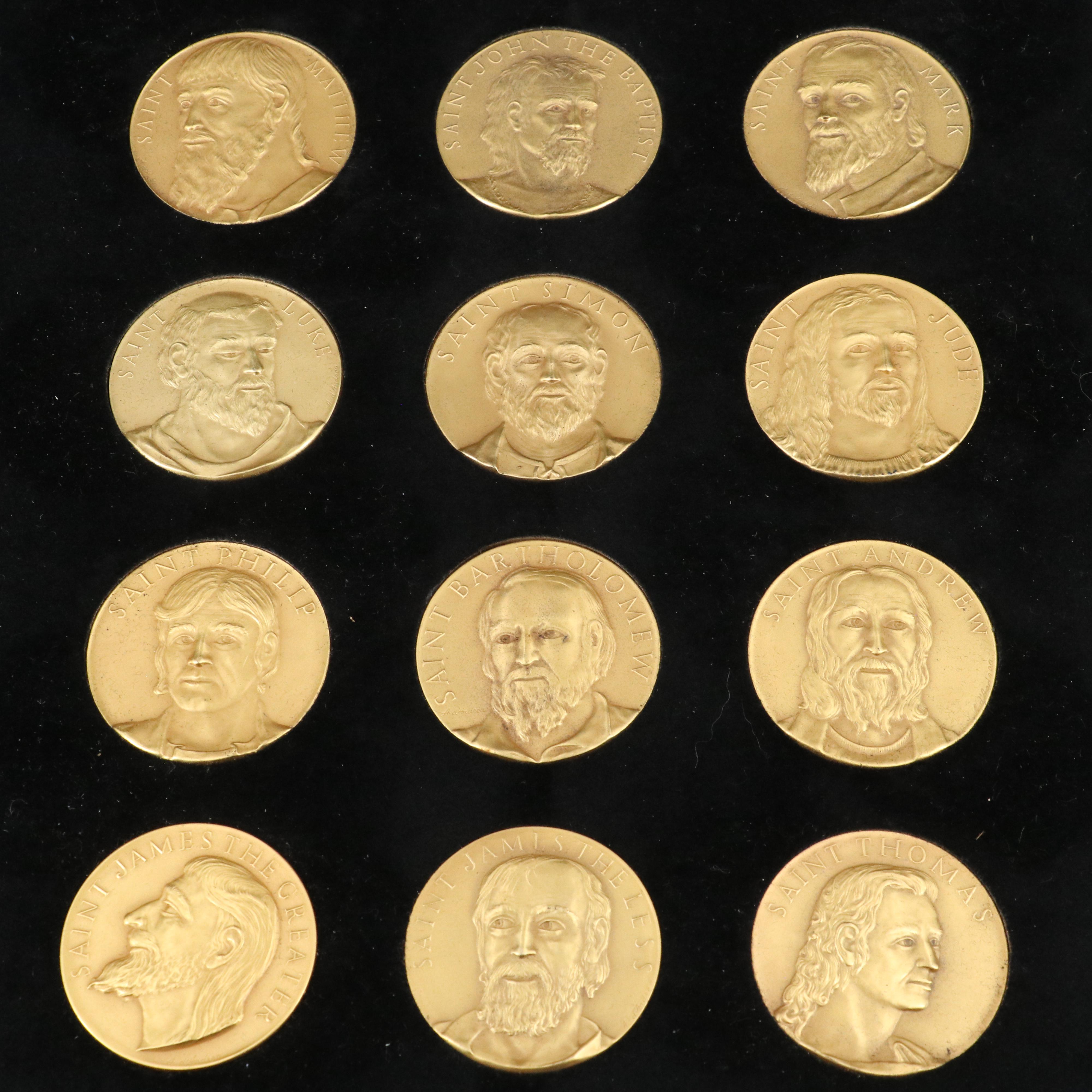 Medallic Art Company Gold Plated Silver Medals of the Saints