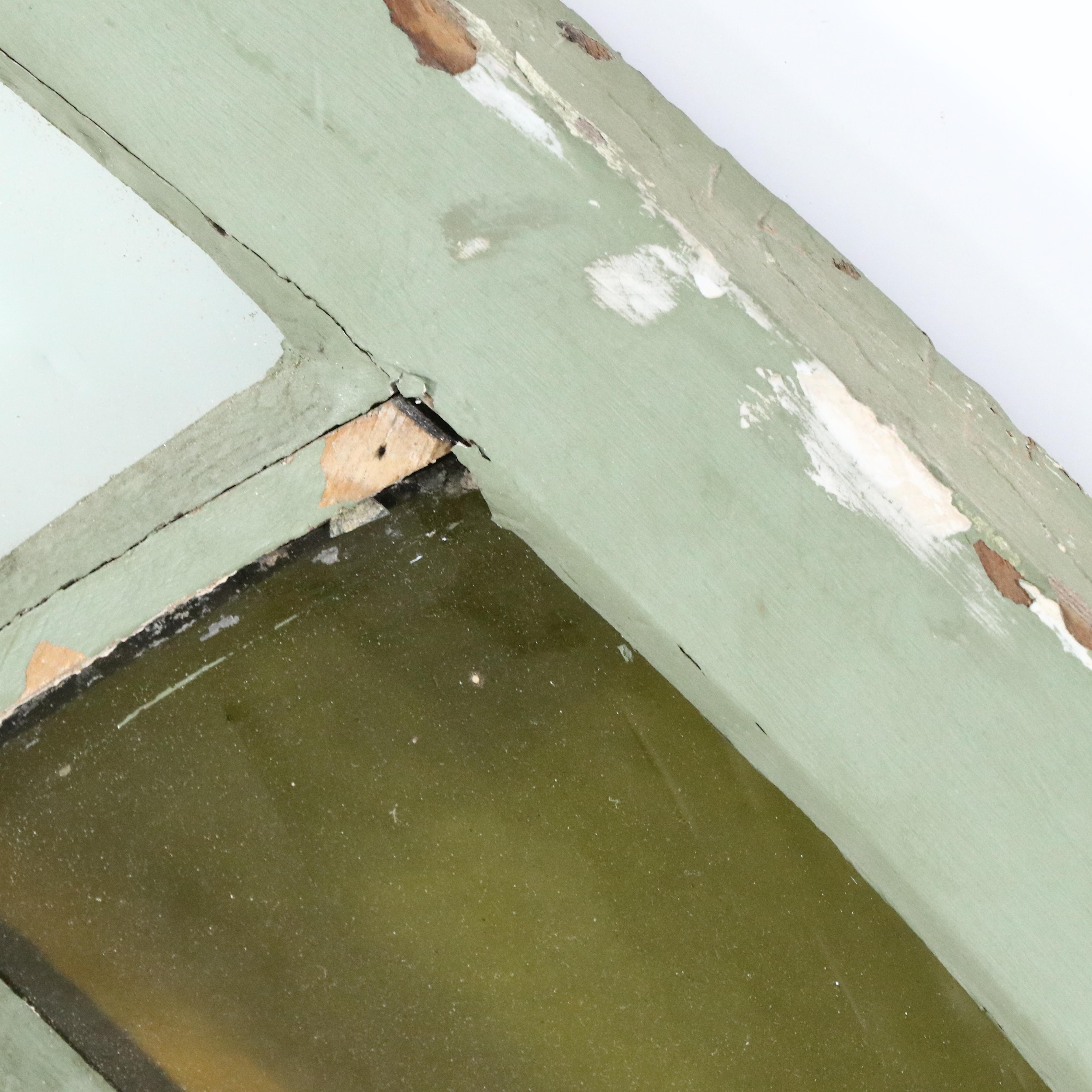 Italian Style Stained Glass Arched Window Panel