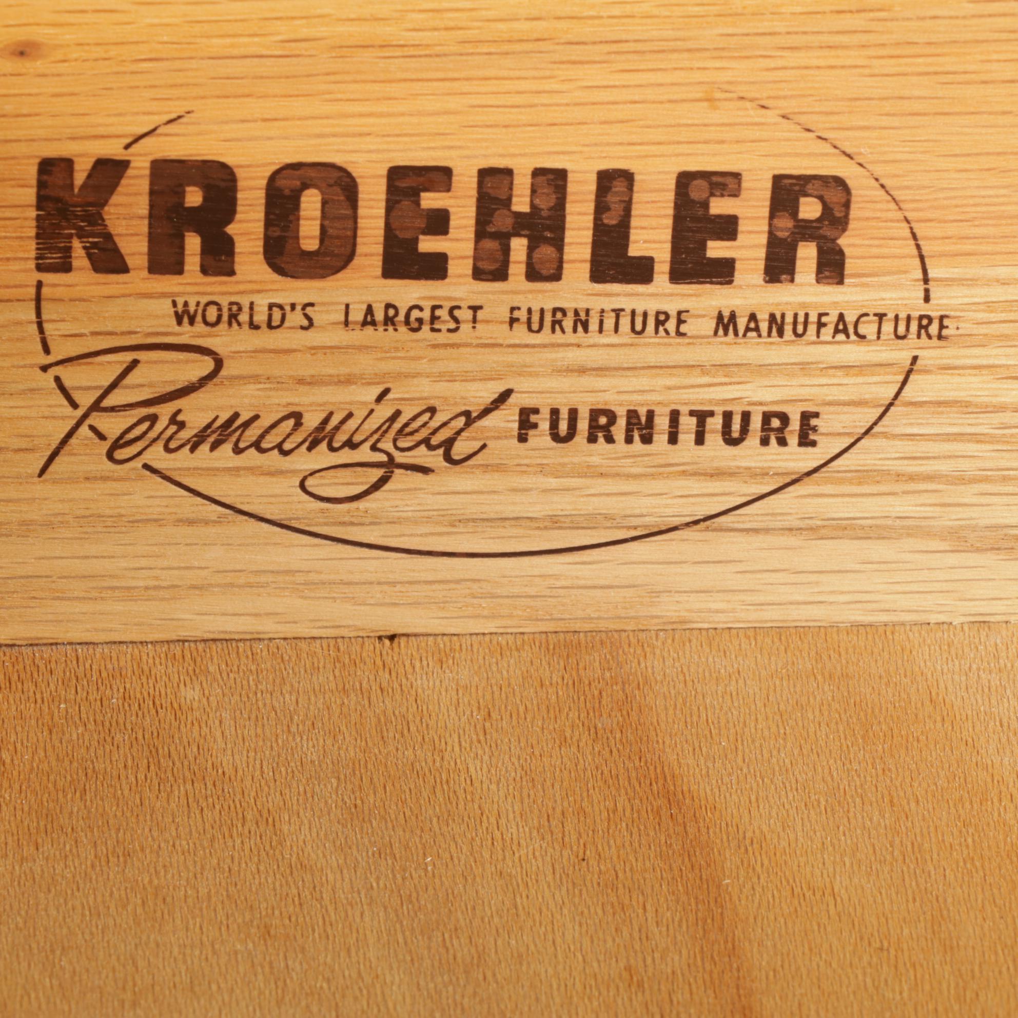 Kroehler Furniture Walnut Chest of Drawers, Late 20th Century
