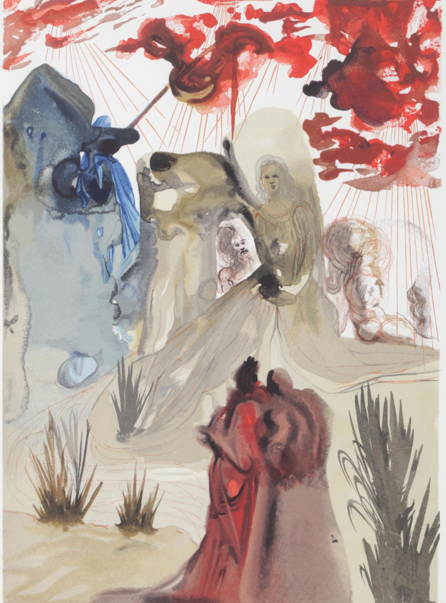 Salvador Dalí Wood Engraving "La Divine Forest"