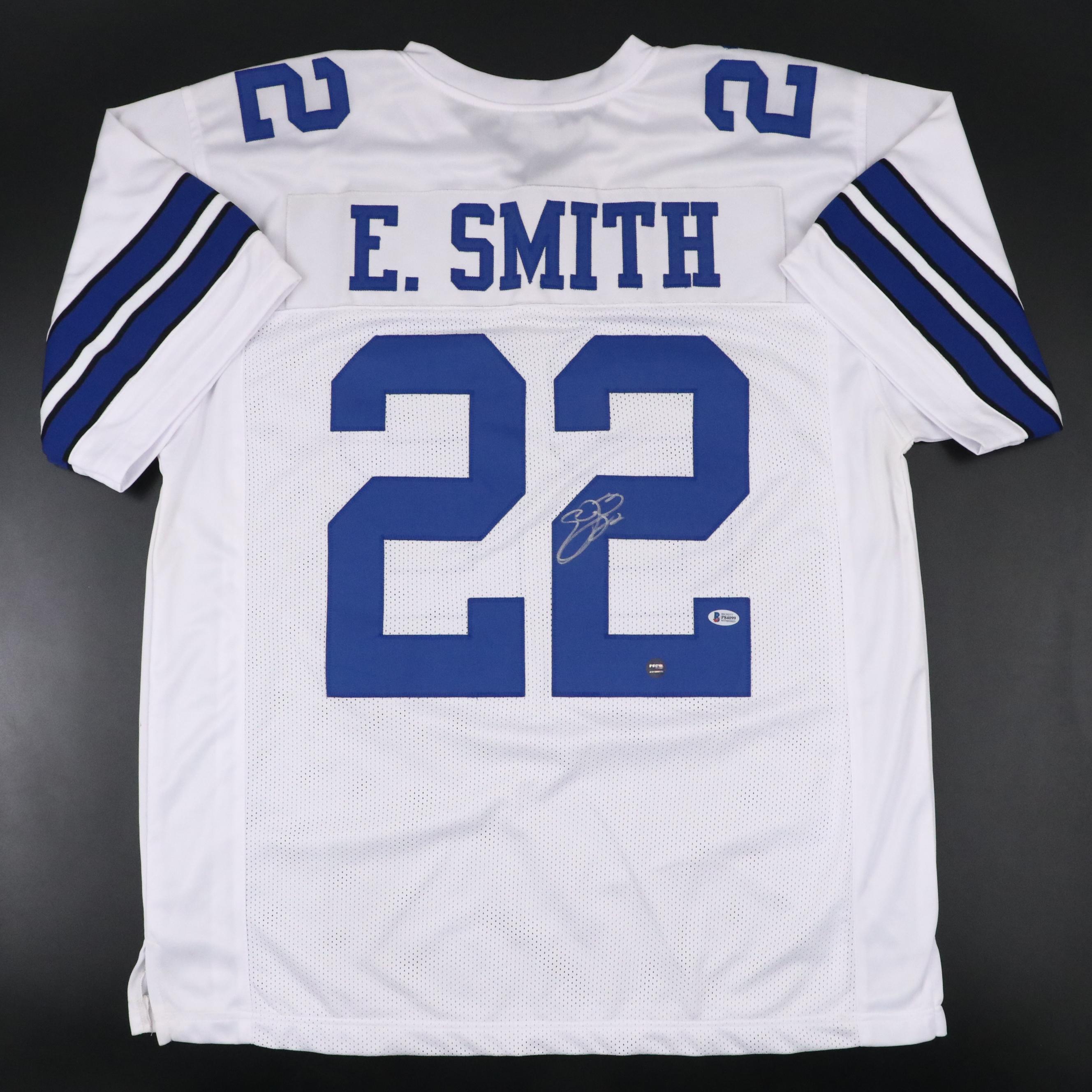 Emmitt Smith Signed Dallas Cowboys Football Jersey, Beckett