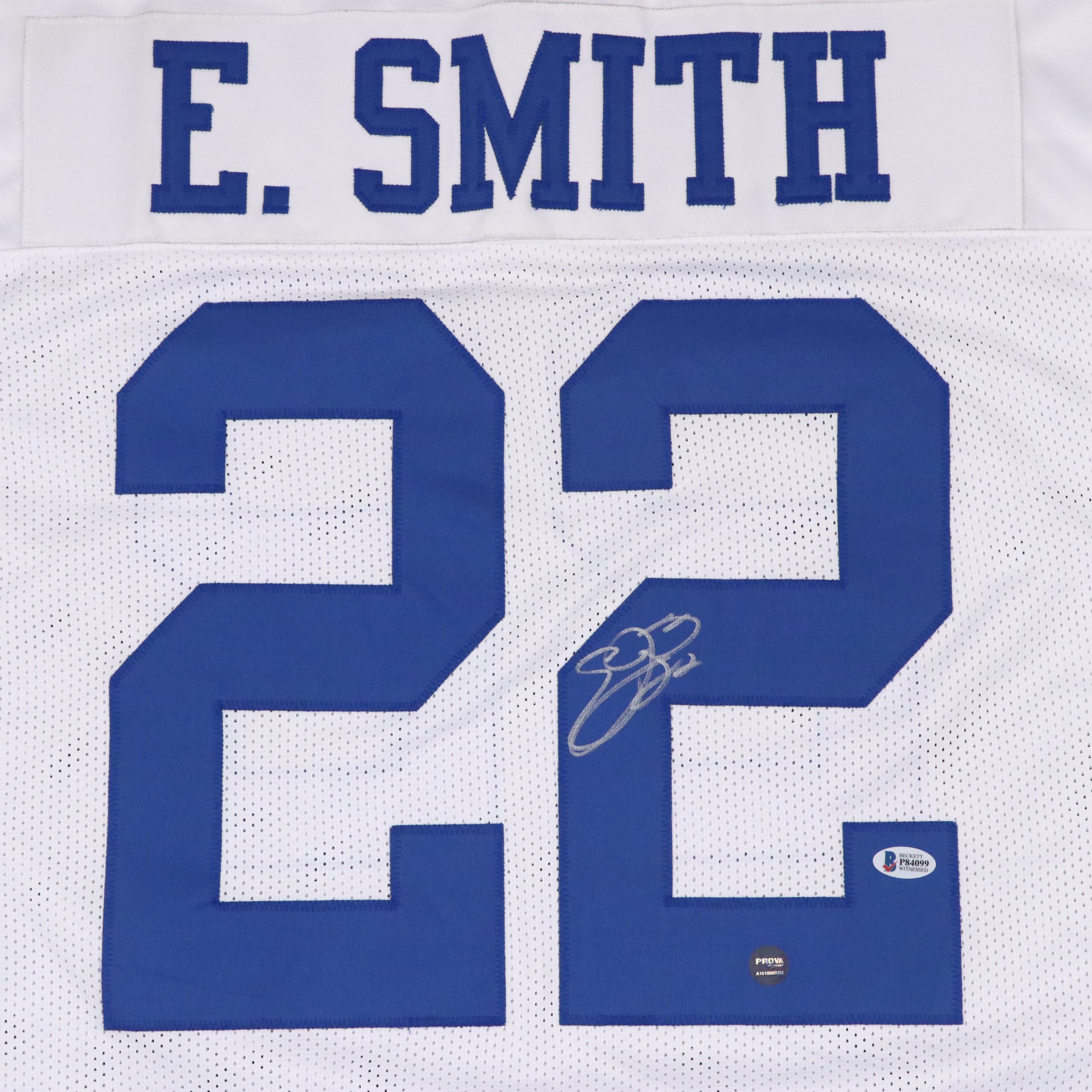Emmitt Smith Signed Dallas Cowboys Football Jersey, Beckett