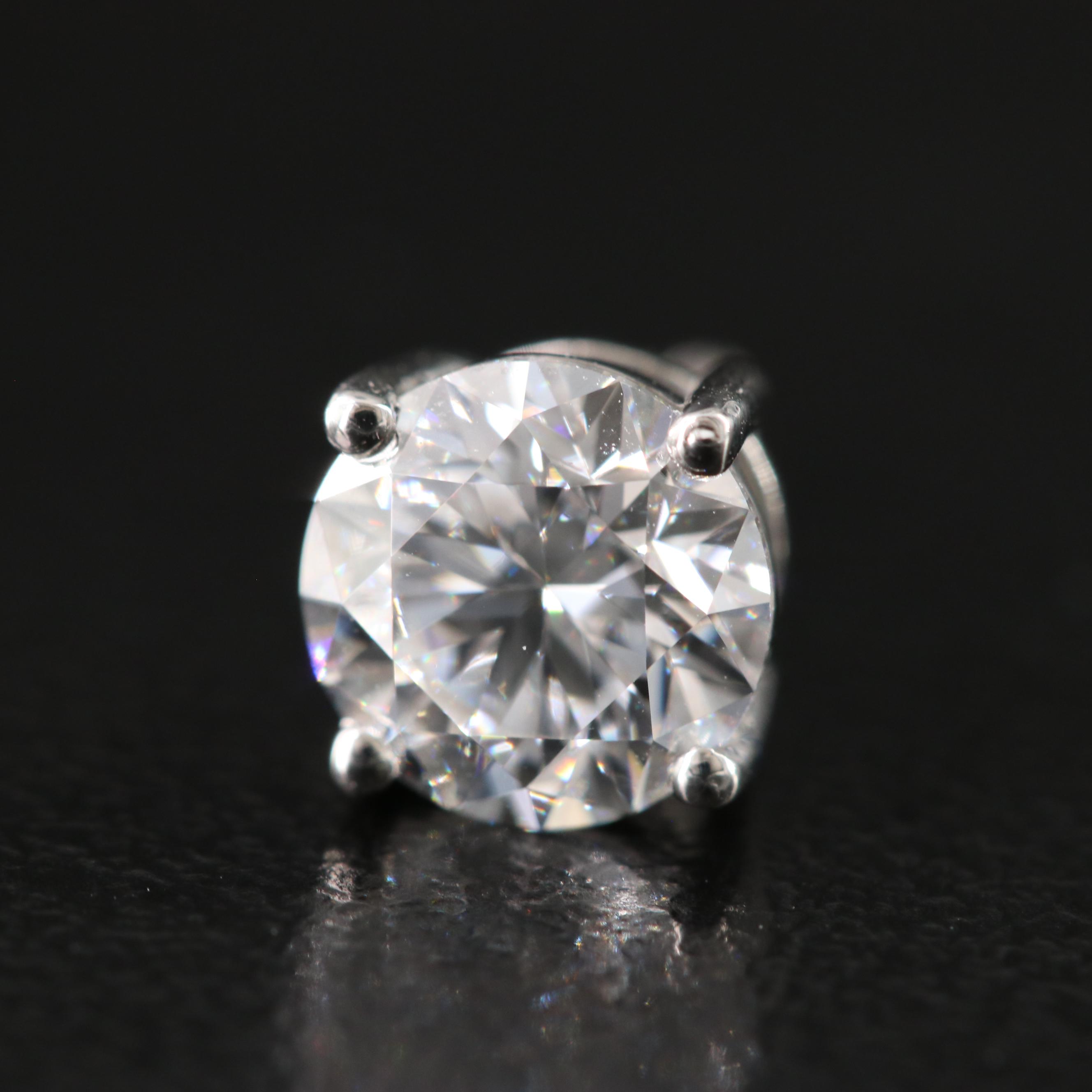 Platinum 2.14 CTW Lab Grown Diamond Stud Earrings with IGI Reports