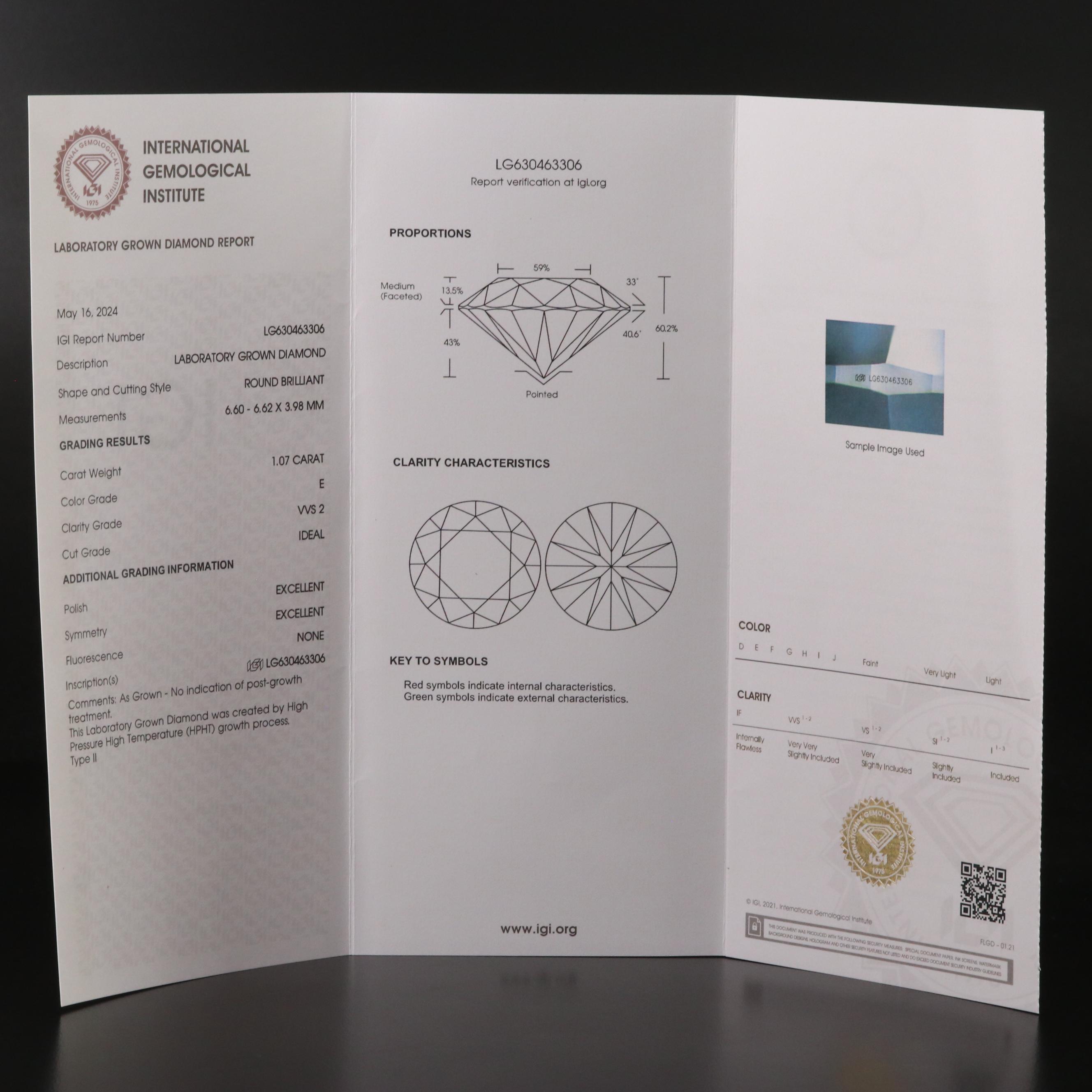 Platinum 2.14 CTW Lab Grown Diamond Stud Earrings with IGI Reports