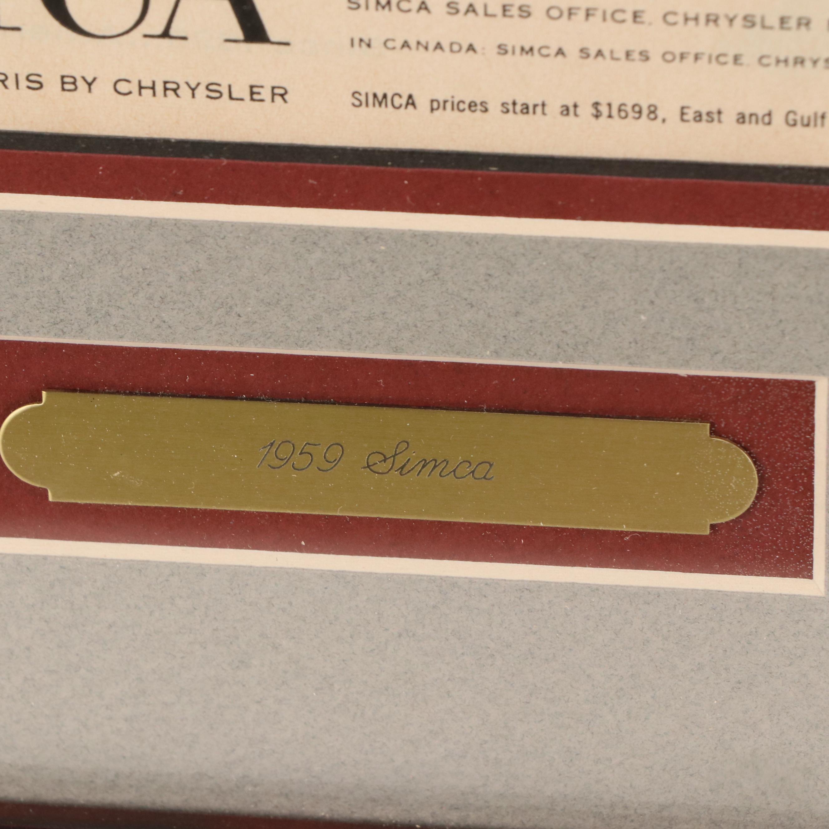 Four Chrysler and Ford Offset Lithograph Automotive Advertisements