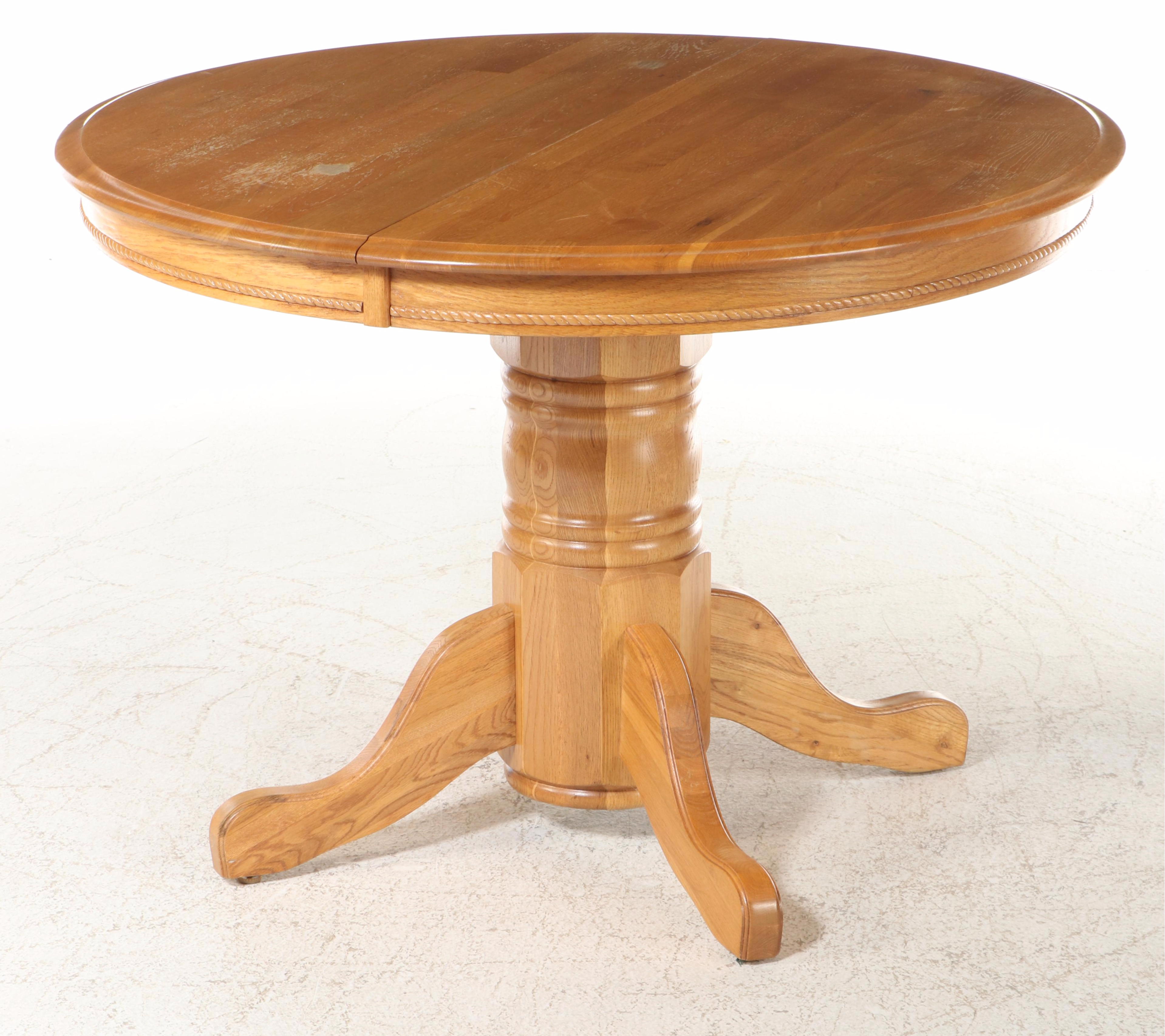 Five-Piece Colonial Style Oak Dining Set