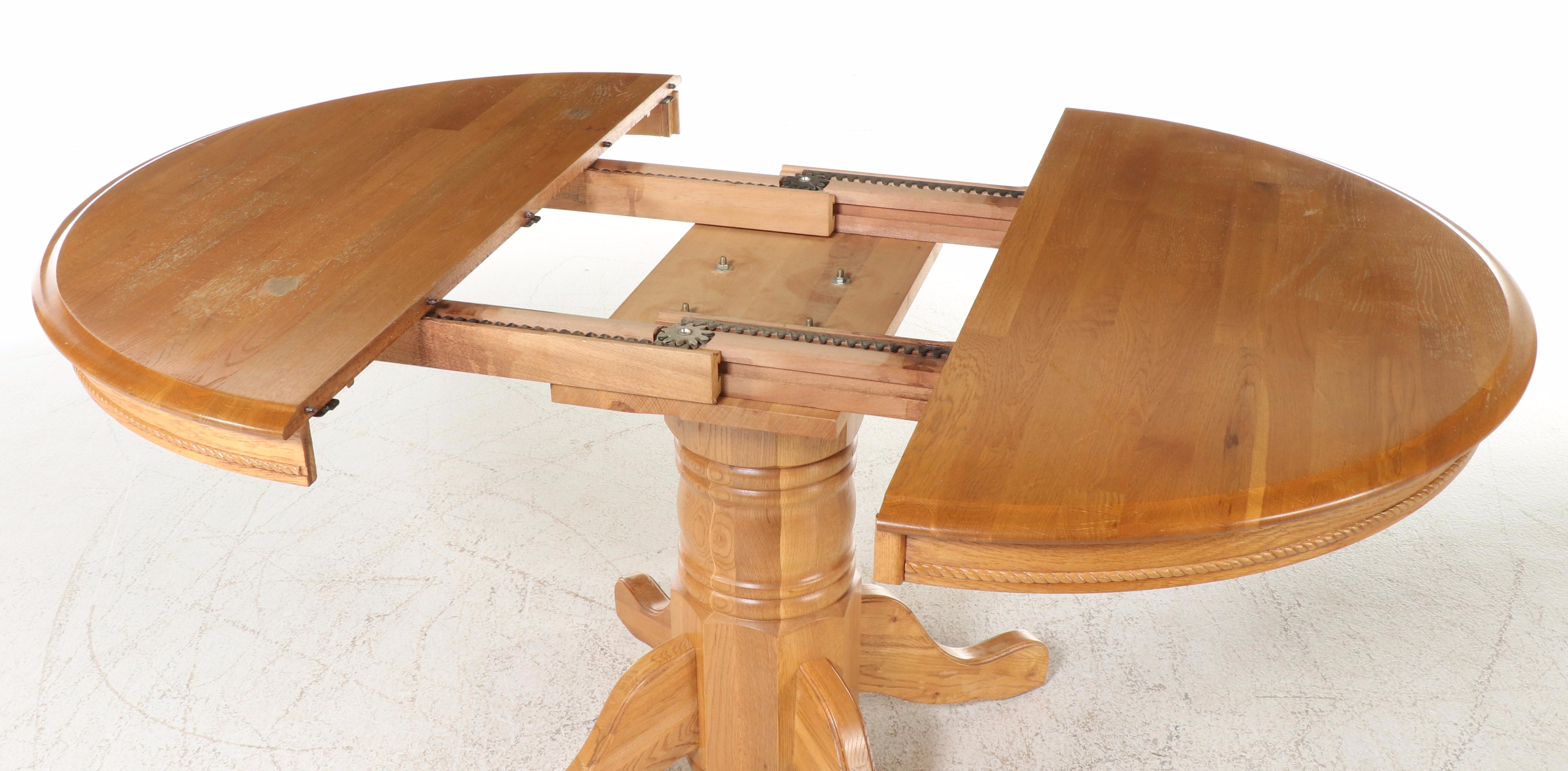 Five-Piece Colonial Style Oak Dining Set