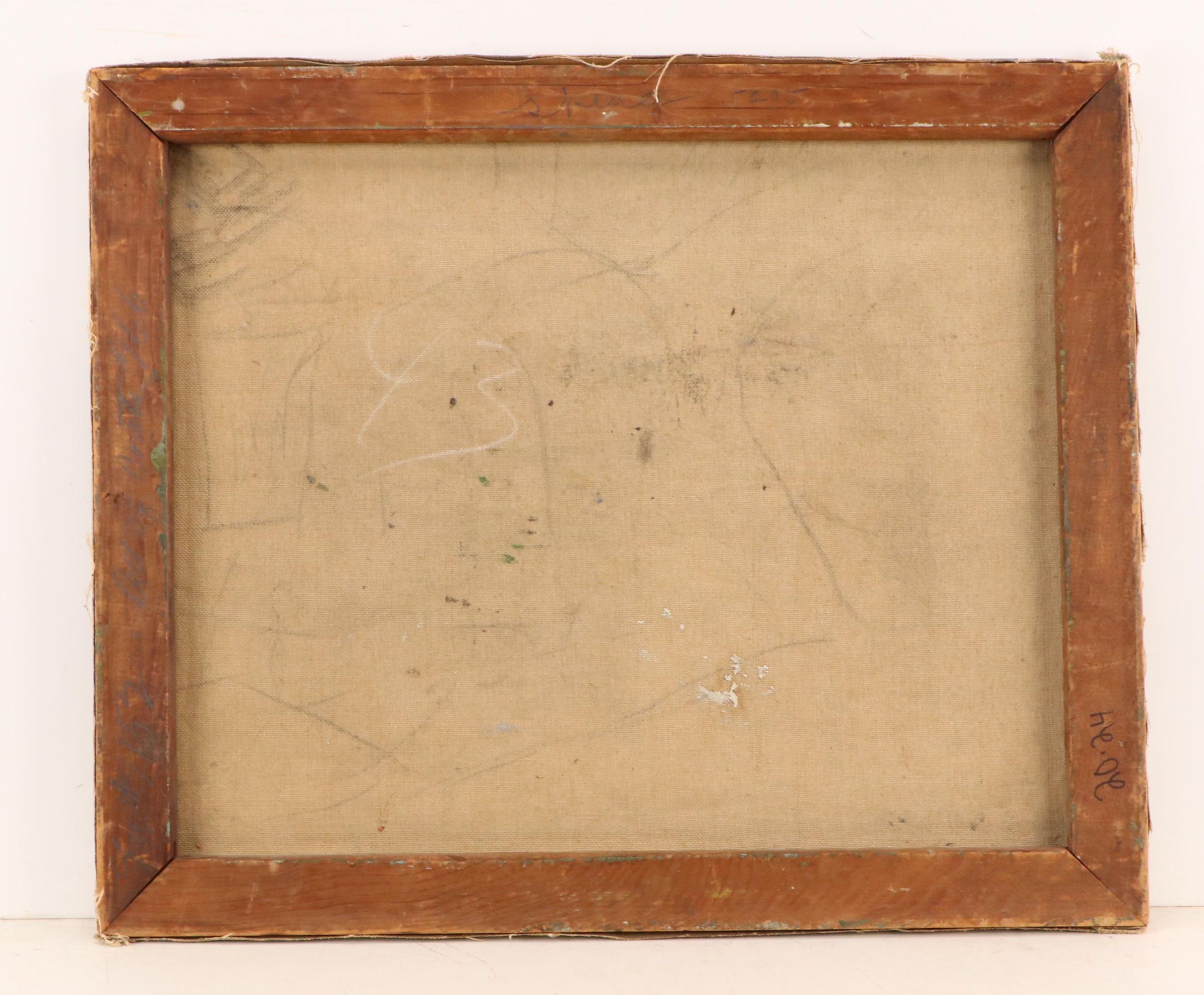 Wooded Landscape Oil Painting, Mid-20th Century