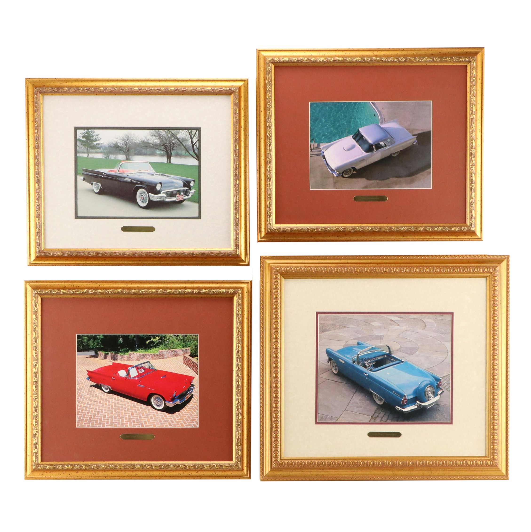 Four 1956 and 1957 Ford Thunderbird Automotive Prints