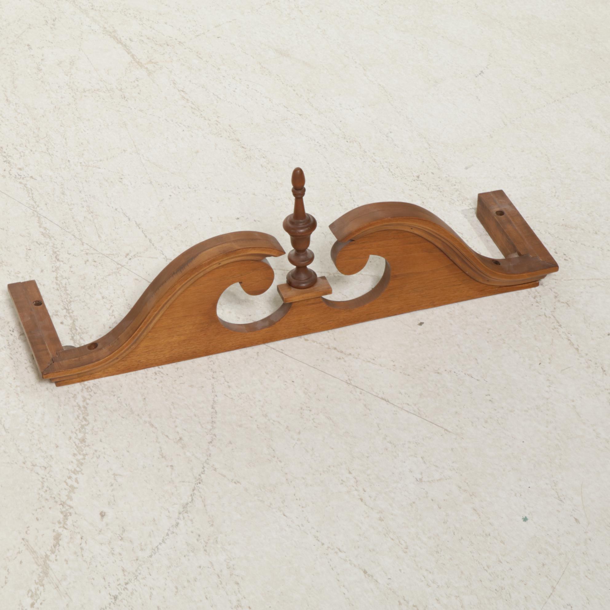 Chippendale Style Mahogany Serpentine Front Secretary Desk and Bookcase