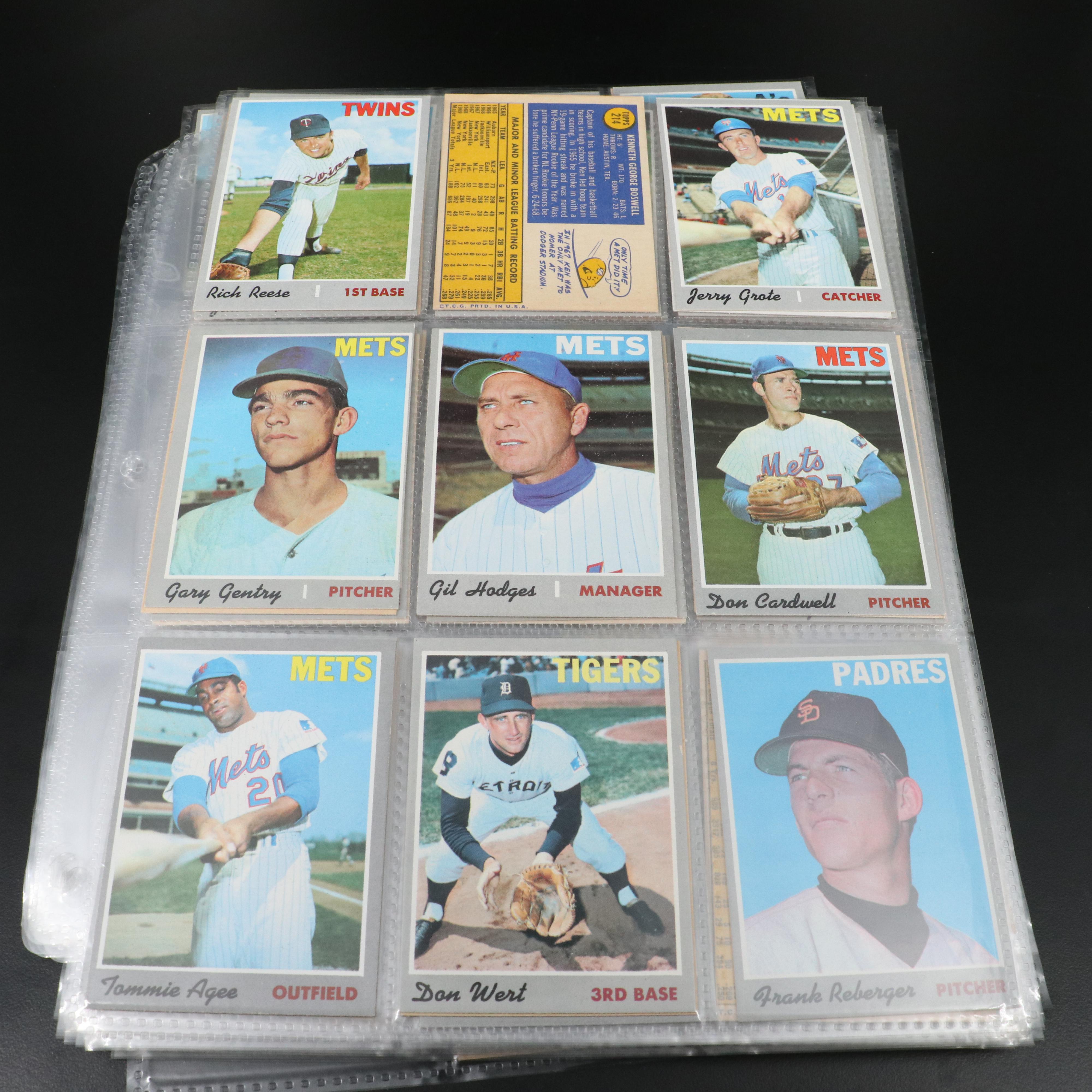 1970 Topps Baseball Cards Featuring Hank Aaron, Roberto Clemente, and More