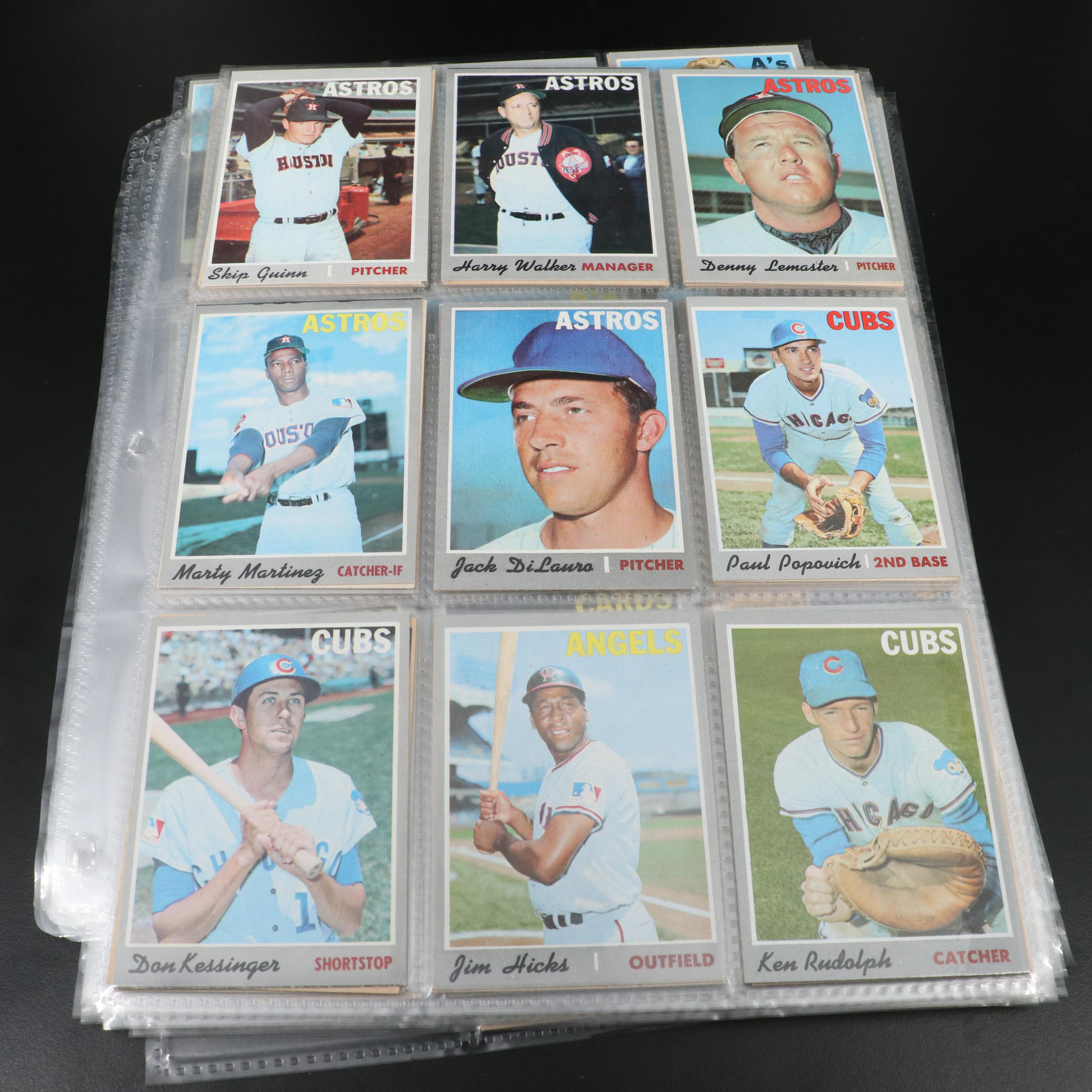 1970 Topps Baseball Cards Featuring Hank Aaron, Roberto Clemente, and More