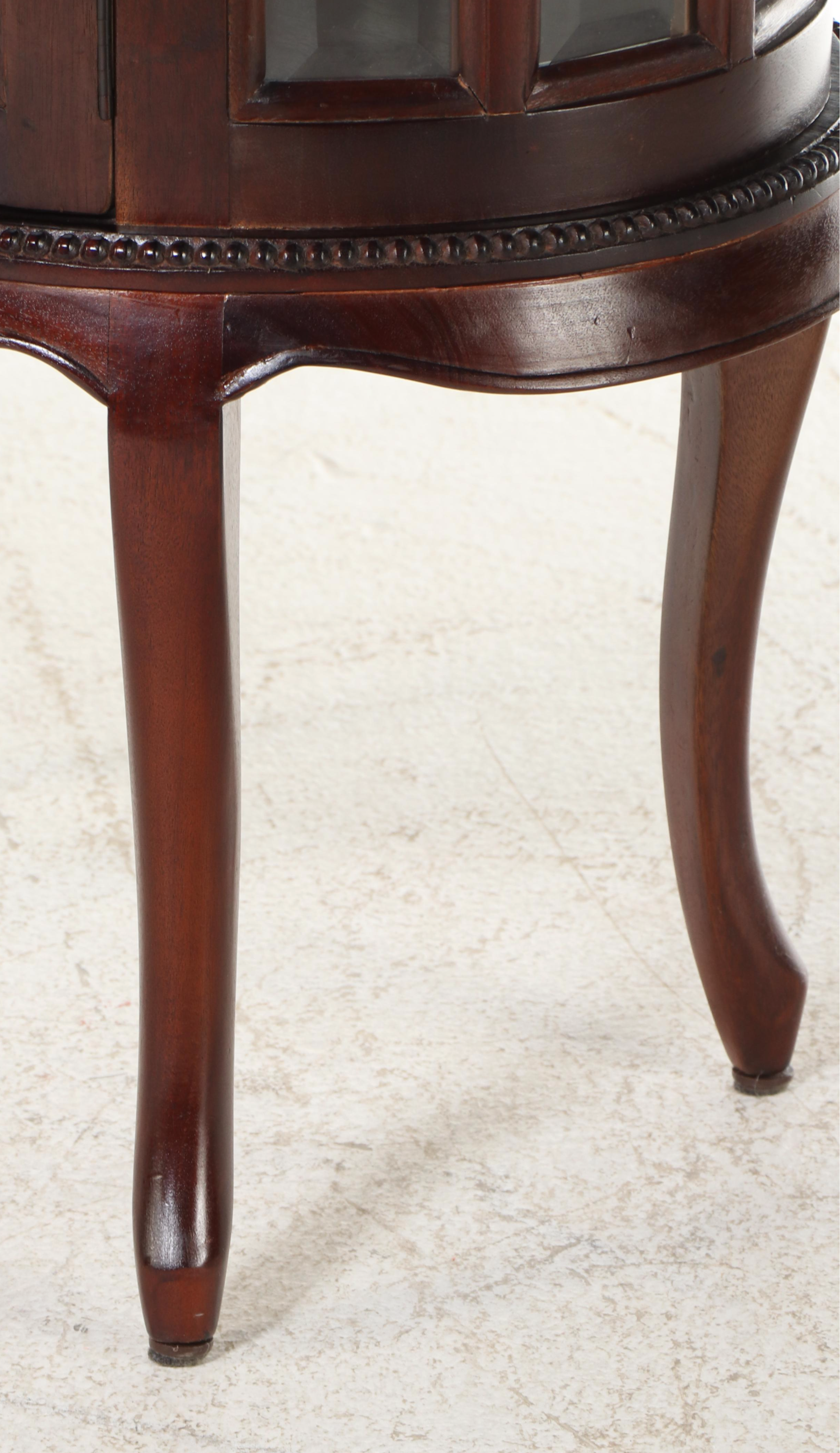 Arhaus Furniture Mahogany Tray-Top Vitrine Table