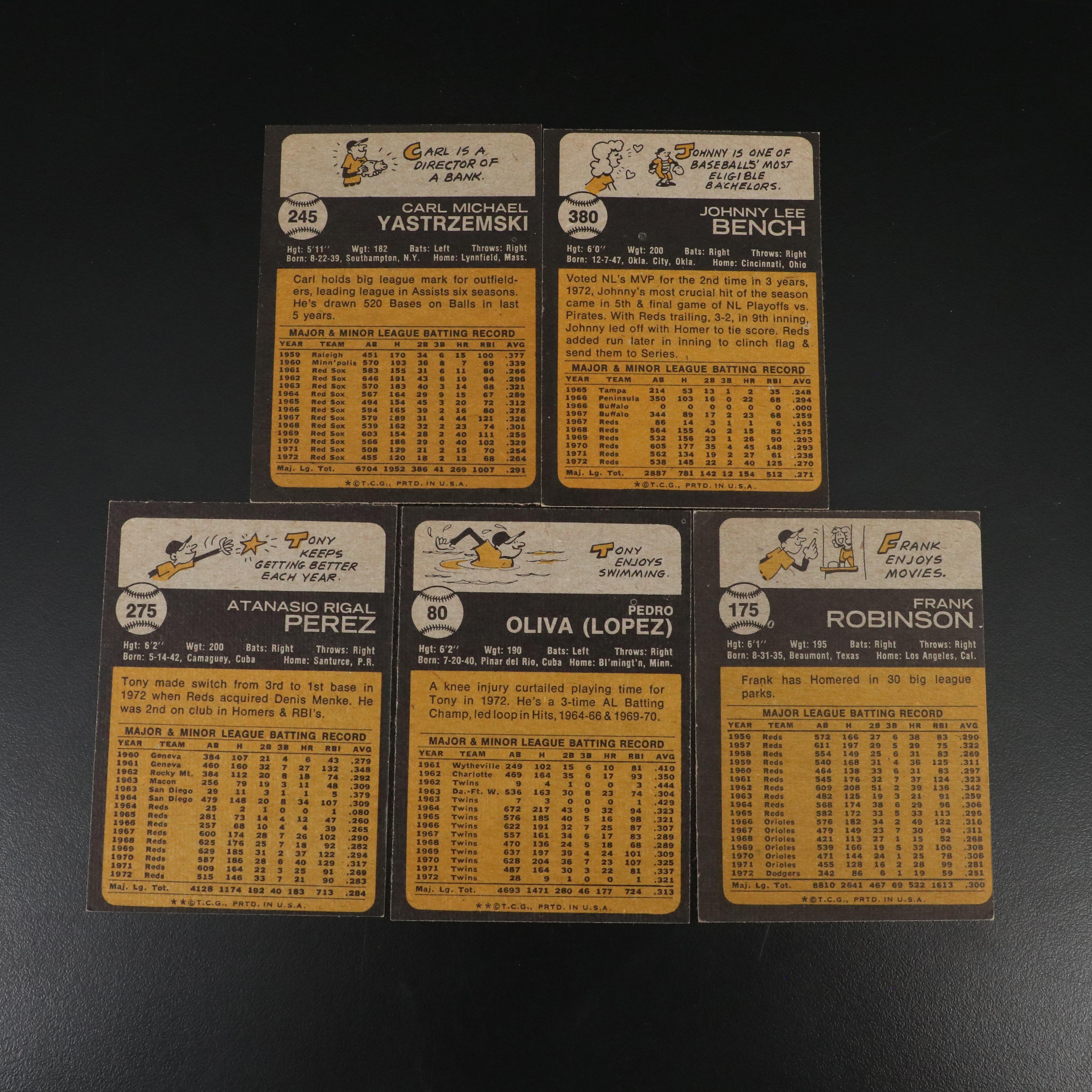 1973 Topps Baseball Cards Featuring Pete Rose, Tom Seaver, and More