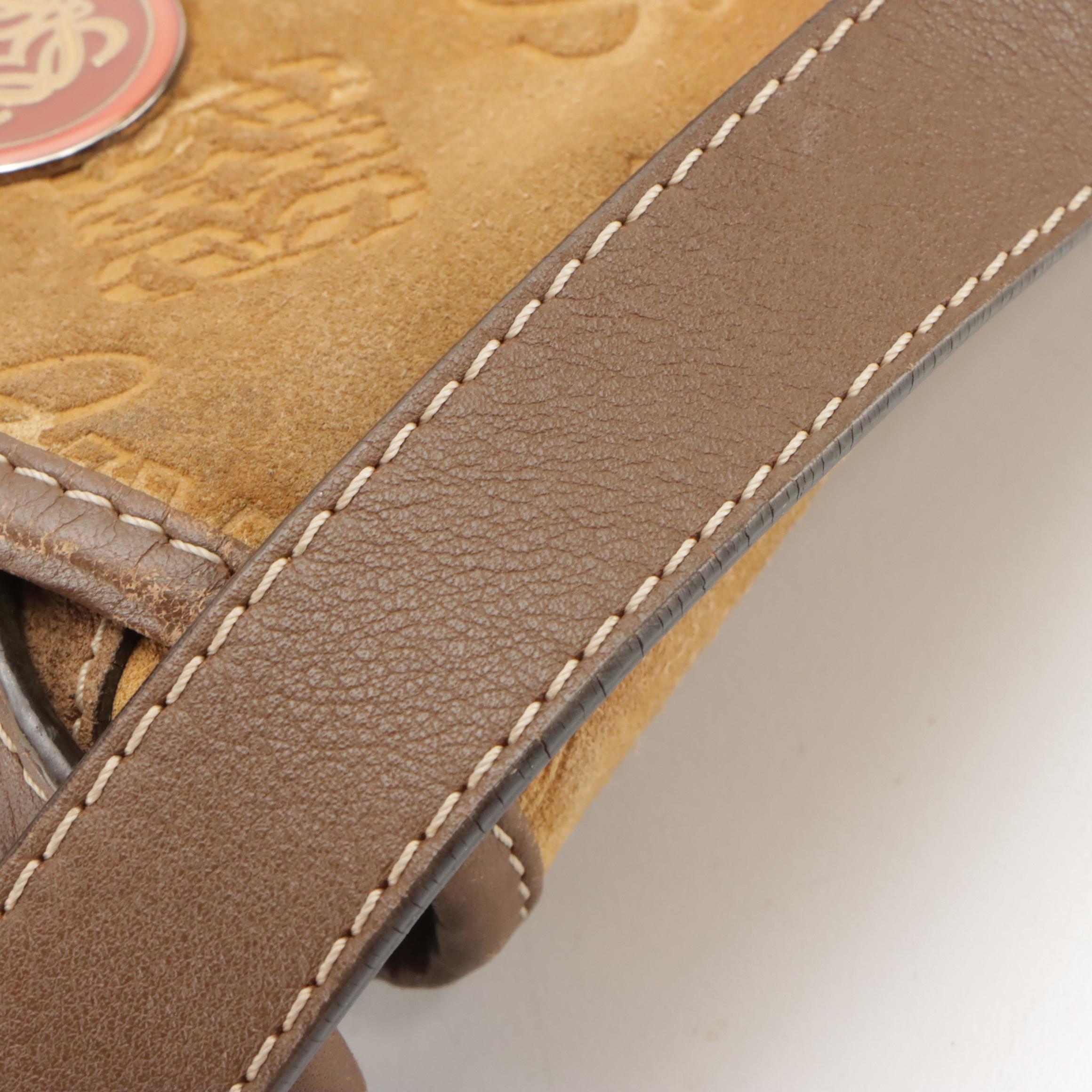Loewe 160th Anniversary Embellished Shoulder Bag in Logo Embossed Suede