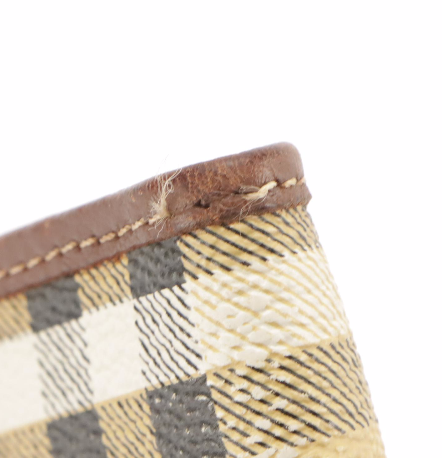 Burberrys Compact Key Case in Haymarket Check Canvas and Leather